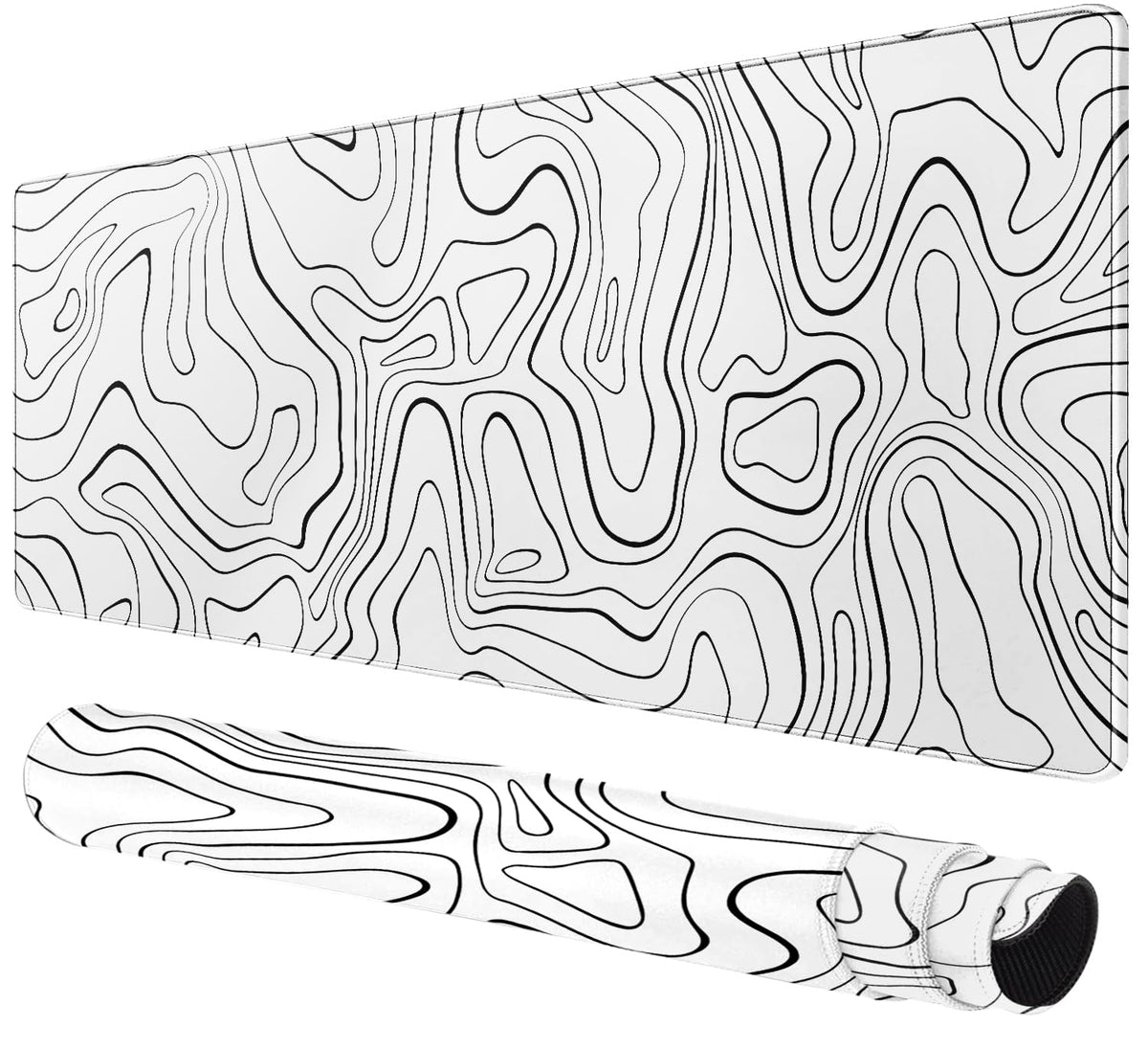 Rcege Large Gaming Mouse Pad Extended Desk Mat with Non Slip Stitched Edge