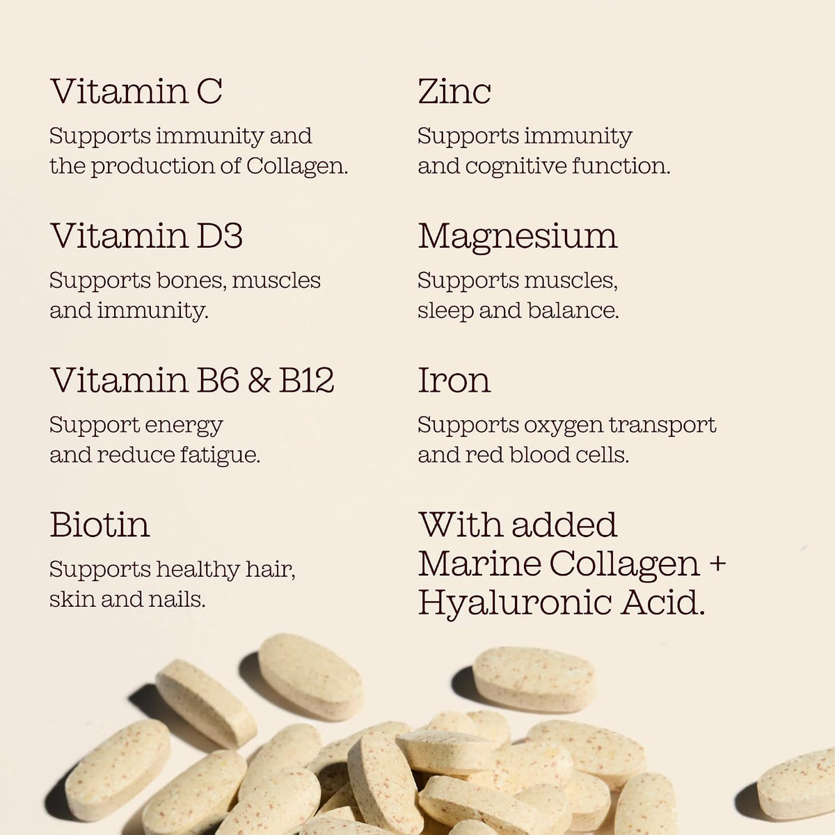 Free Soul Women's Multivitamins with Marine Collagen & Hyaluronic Acid
