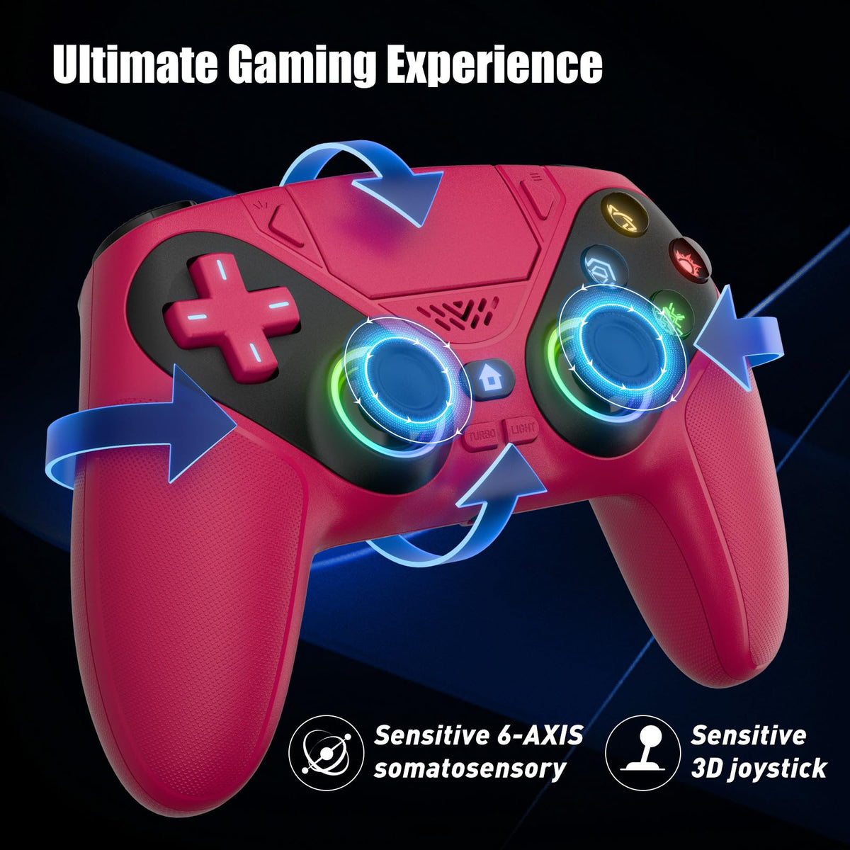 Lapezei Wireless Controller for Xbox Series S/X, Xbox One/PC, Bluetooth Gamepad with Back Paddles, Quadruple Vibration, Turbo, Macro, 3.5mm Audio Jack