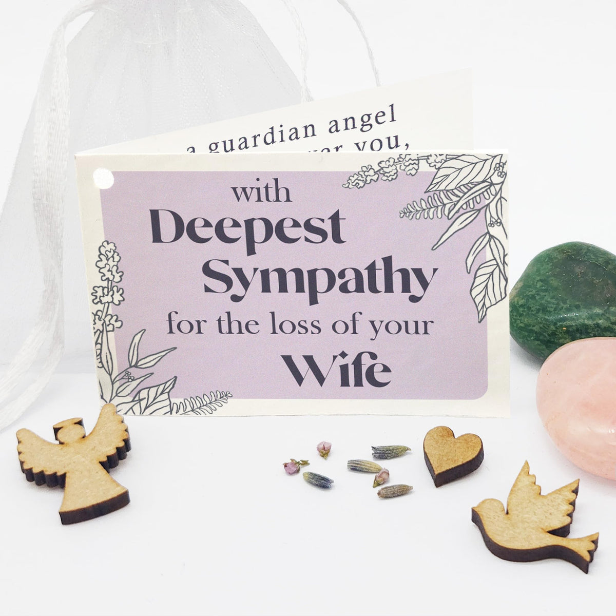 Loss of Nan - Deepest Sympathy gemstone gift bag with mini card