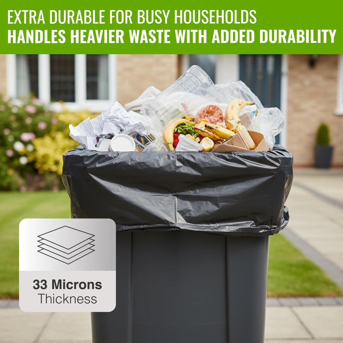 EcoBag Refuse Sacks, Recyclable & Leak Resistant, 100L Everyday (30µm)