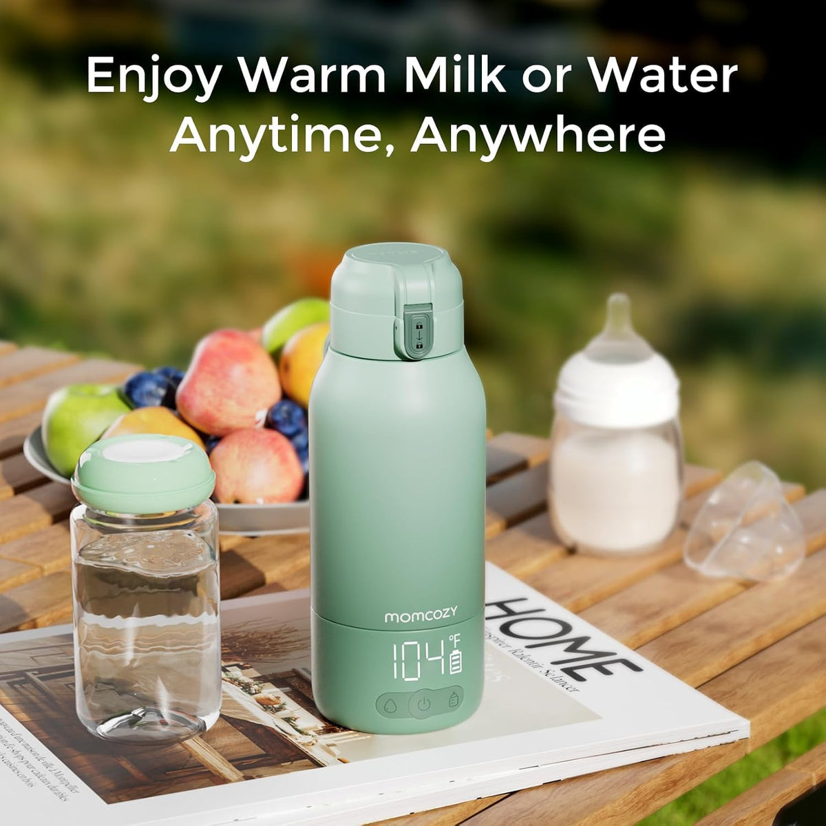 Momcozy Portable Bottle Warmer for Breast Milk & Water, Dual Fast Heating