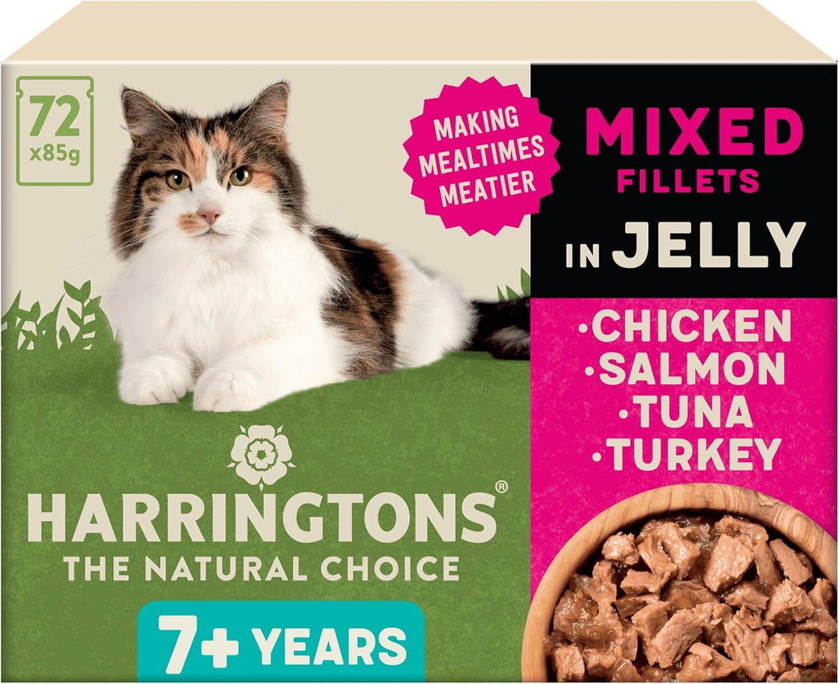 Harringtons Complete Wet Adult Cat Food Pouch Mixed in Jelly Pack 40x85g