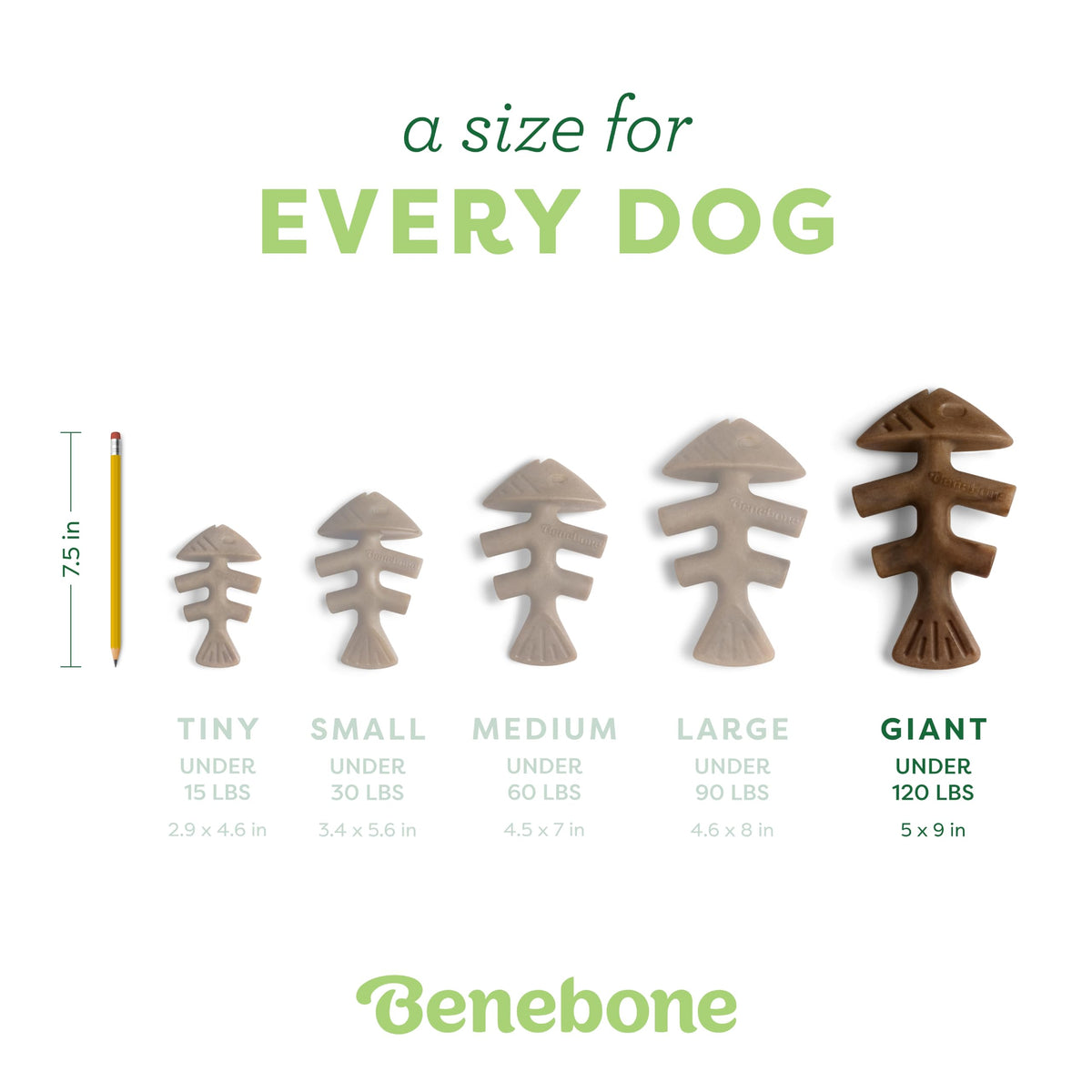 Benebone Wishbone Dog Chew Toy for Aggressive Chewers, Real Bacon, Medium