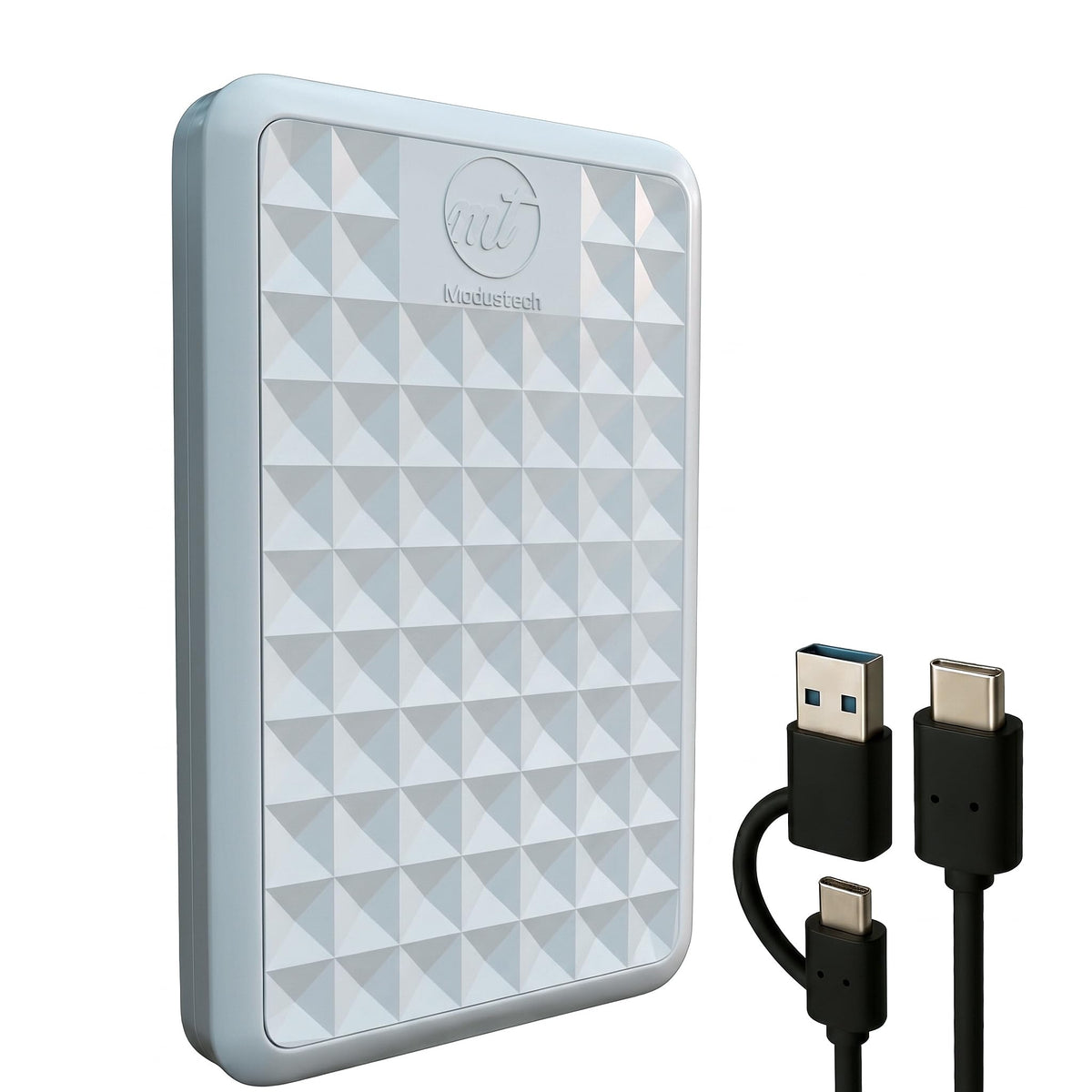 ModusTech Facet 1TB External Hard Drive Portable USB-C/USB 3.1 Plug & Play Ultra-Slim HDD Hard drive for Backup, Gaming, PC, Mac, Laptop, PS4, Xbox, Smart TV (Black)