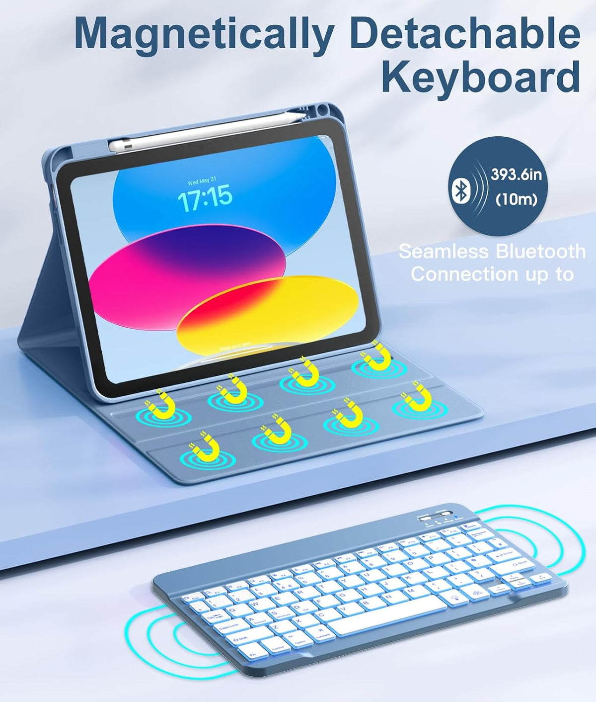 Vobafe Keyboard Case for iPad A16 11th Generation 11 inch/10th Gen 10.9"