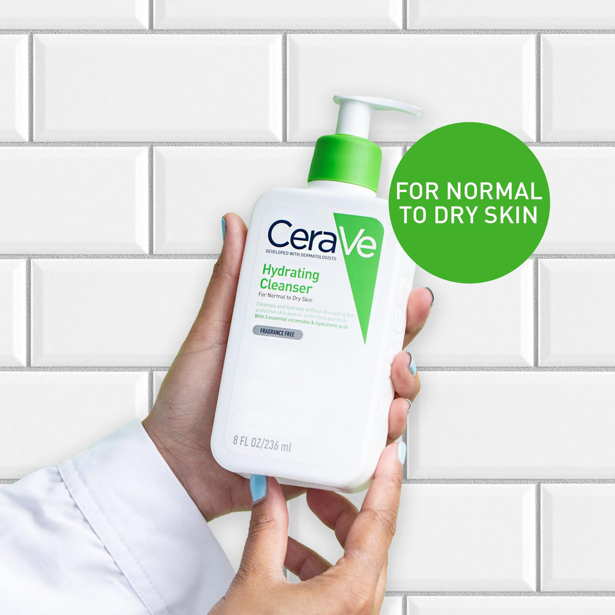 CeraVe Hydrating Cleanser for Normal to Dry Skin with Hyaluronic Acid 236ml