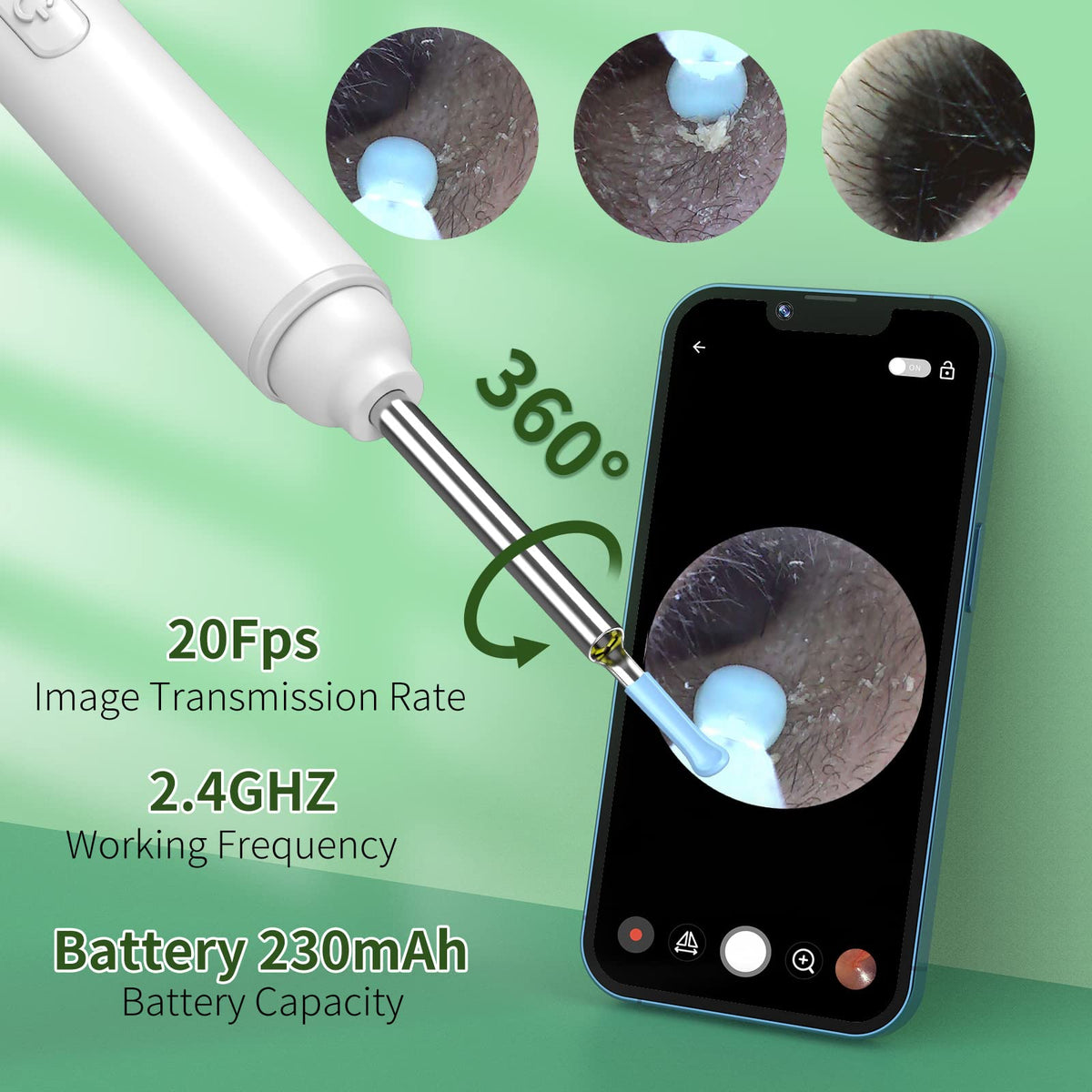 Ear Wax Removal Kit, 1920P HD Ear Cleaner with Camera Ear Wax Remover Tool