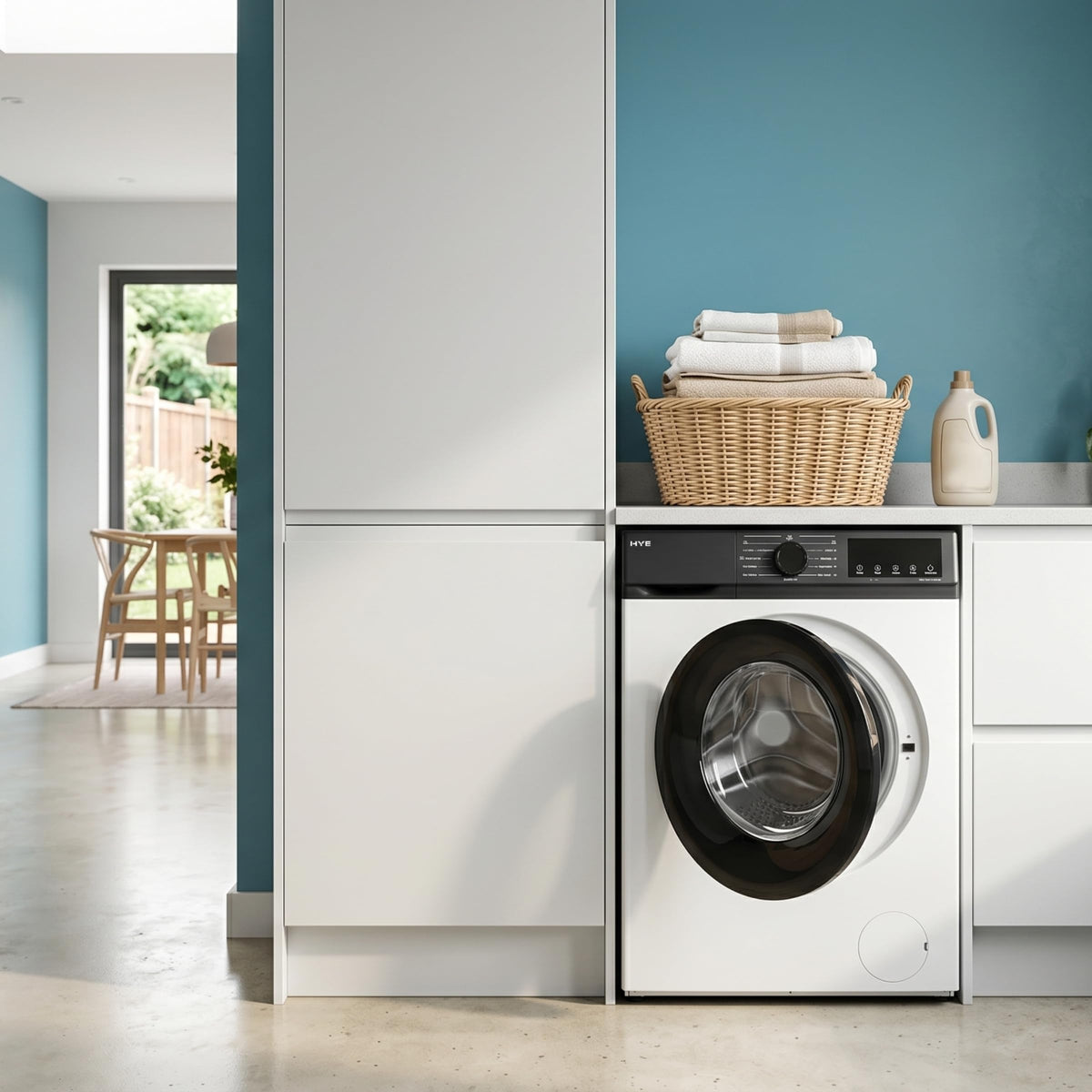 HYE Washing Machine - 7KG Drum, 1200RPM, White