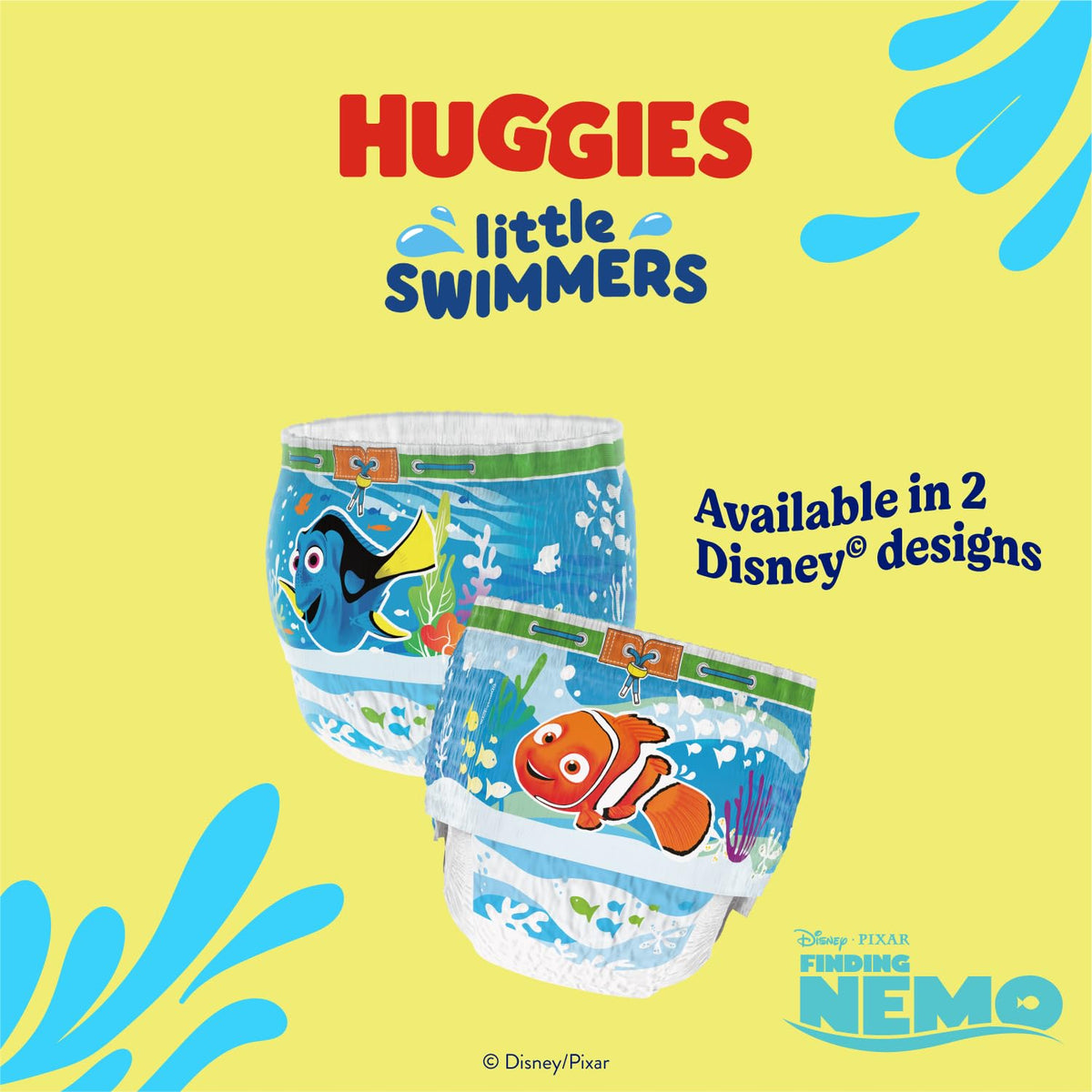 Huggies Little Swimmers, Swim Nappies, Size 5-6 - 33 Pants - Maximum Protection Swimming Nappies with Leak Guards - All-Round Stretchy Waistband