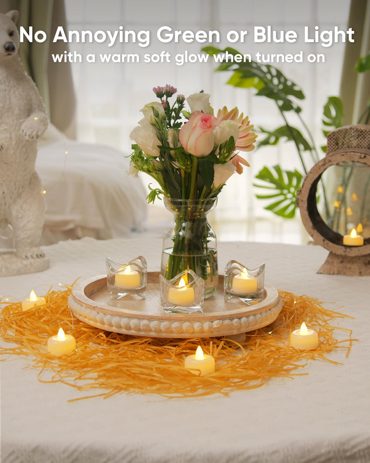 AMAGIC 24 Pack Battery Operated Flameless LED Tea Lights Candles Electric