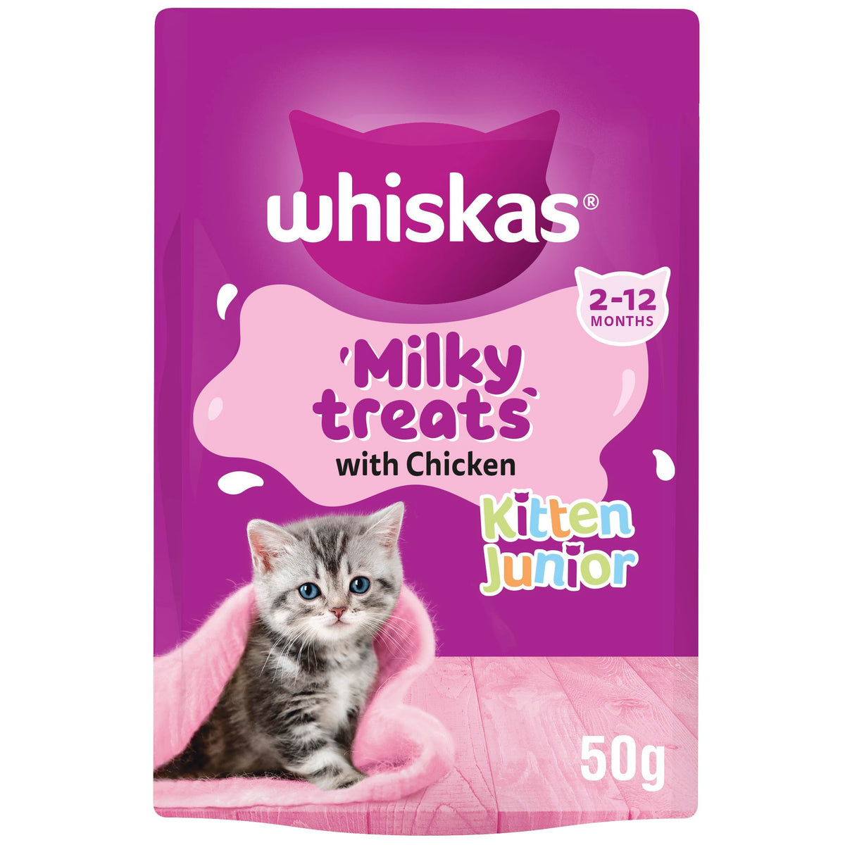 WHISKAS Crunch 100g (Pack of 6) - Tasty Topping Adult Cat Treat Biscuits