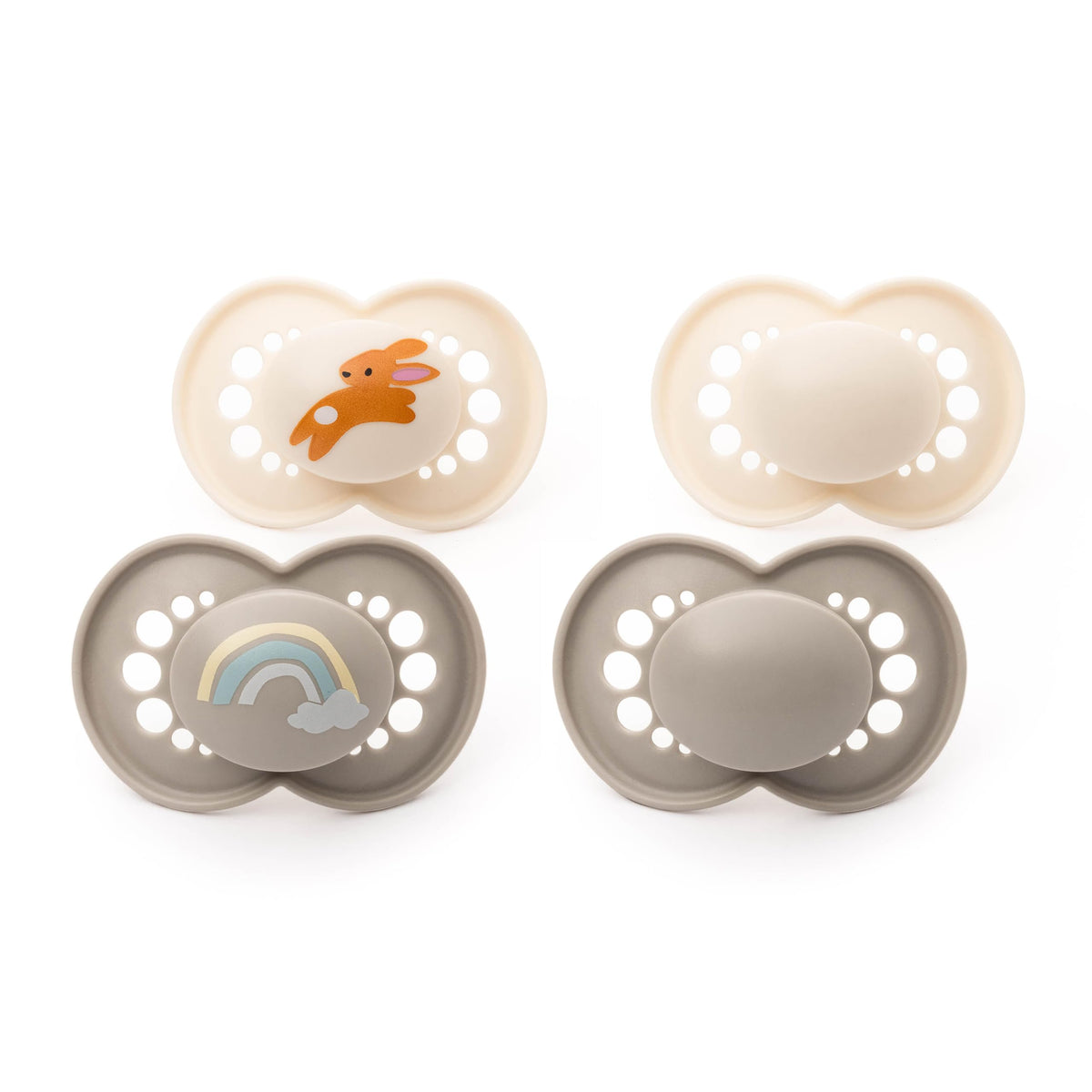 MAM Original Day & Night Dummies, 6-18M, 4 Pack, Orthodontic, Pink