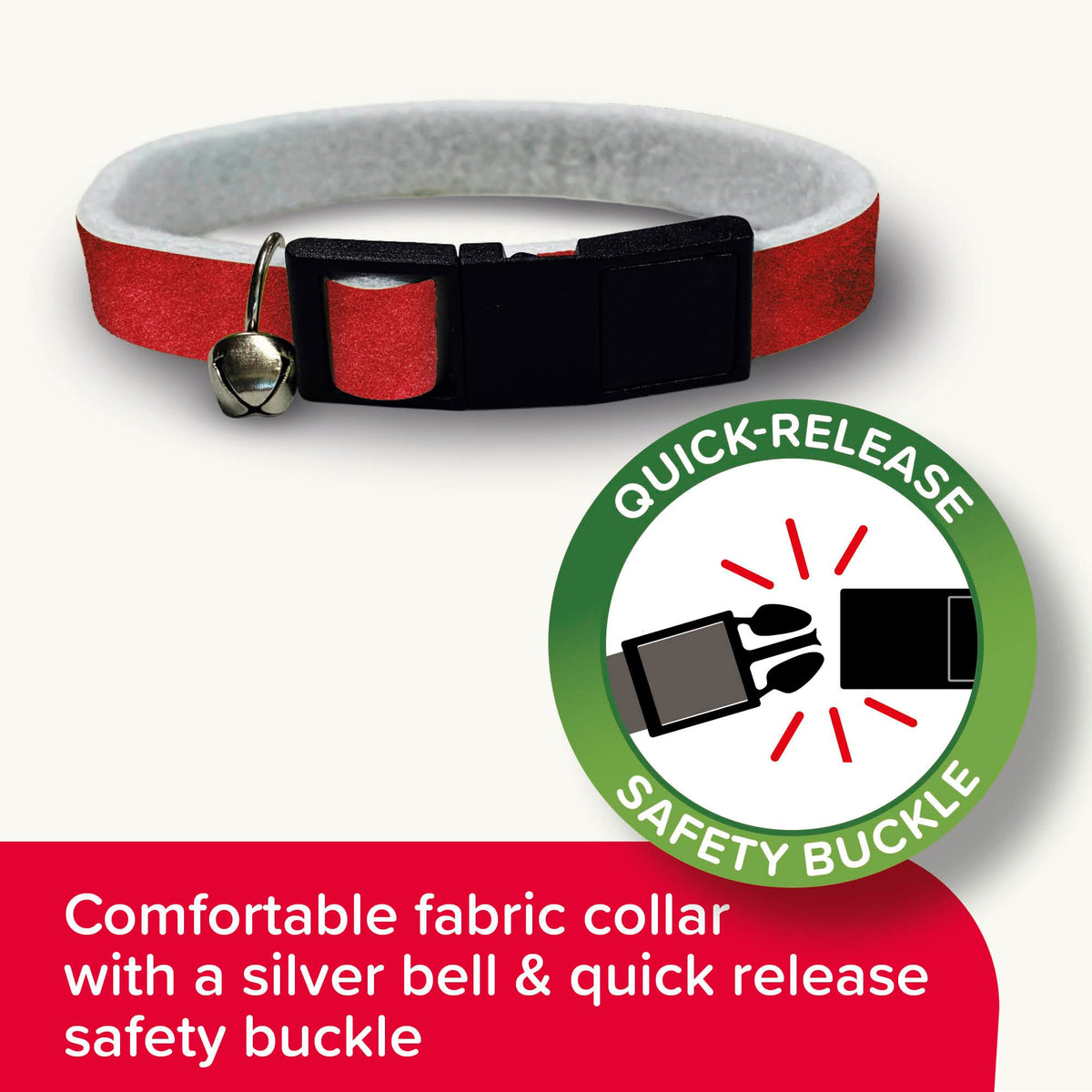 Beaphar – Soft Flea Collar for Cats – Repels Fleas For up to 8 Weeks – Adjustable Fit With Quick Release Safety Buckle – Reflective Finish for More Visibility at Night – 1 x Reflective Collar