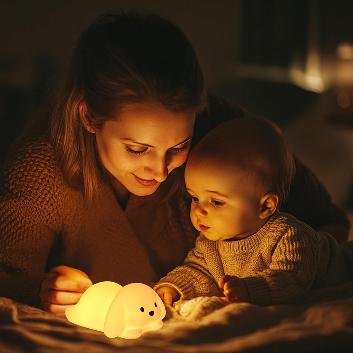 ZKLiLi Cat Night Light for Kids,Cute Night Lamp for Nursery,Squishy Silicone Touch Lights Portable, Gift for Birthday and Christmas for Kids Baby Children (Battery Cat)