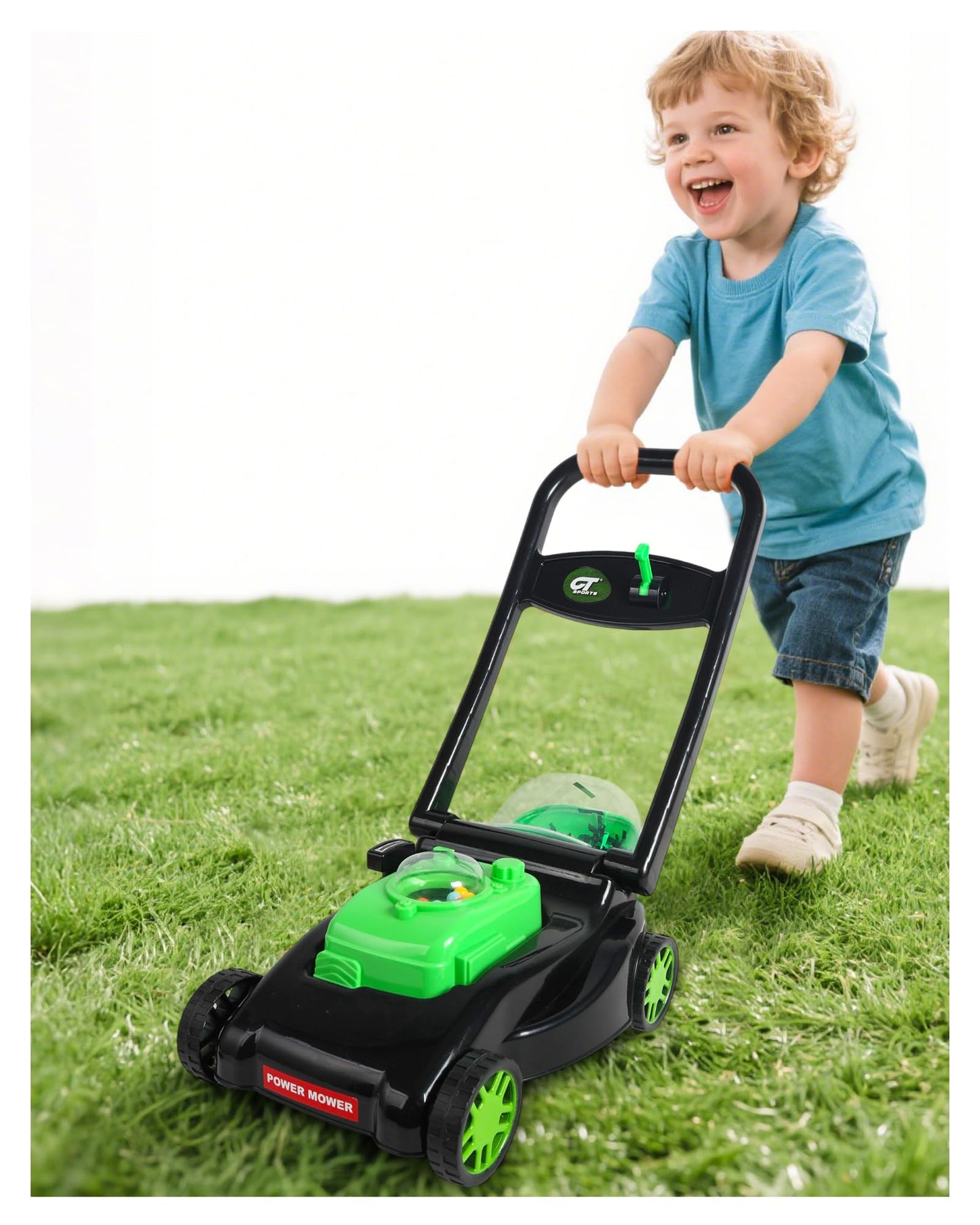 Kids Lawn Mower with Realistic Grass-Cutting Action and Sounds – No Batteries Required | Fun Outdoor Push Toy, Birthday Gift & Holiday Present for 3, 4, 5, 6, 7, 8 Year Old Boys and Girls