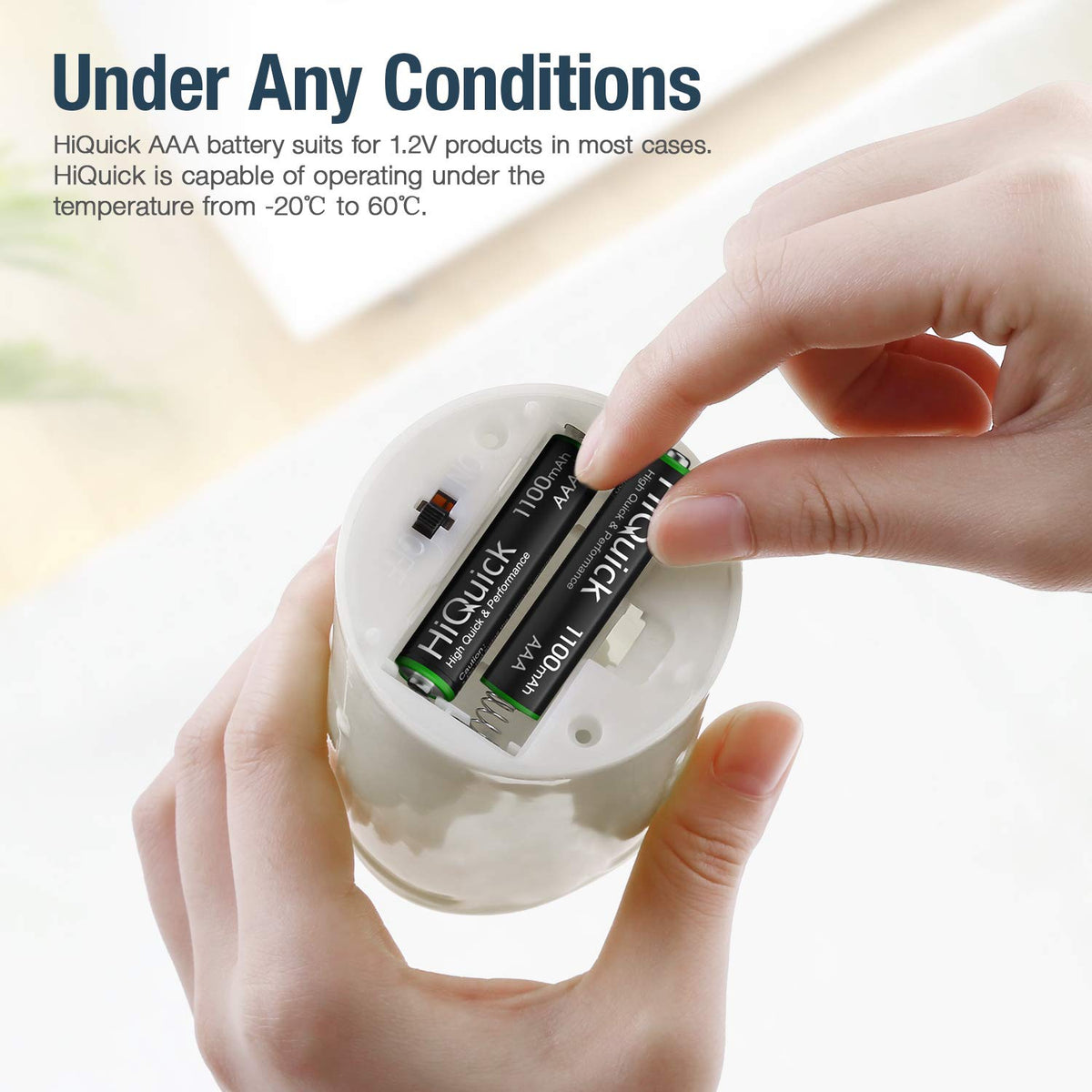 HiQuick 16 Pack AA AAA Rechargeable NiMH Batteries Set,1200 Cycles