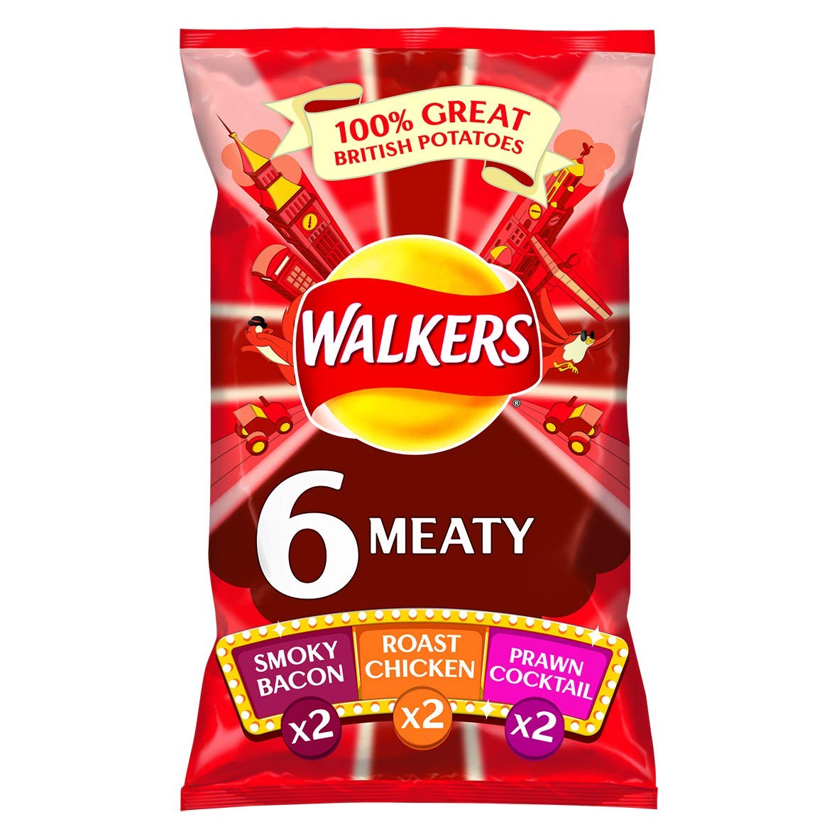 Walkers Baked Snacks Sea Salt 6 x 22g