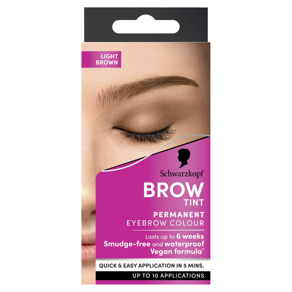Schwarzkopf Brow Tint Dark Brown (10ml), Permanent Eyebrow Tint, Long-Lasting Intensity, Water- and Smudge-Proof, Easy Application Brow Tint for Up to 10 Applications, Vegan Formula