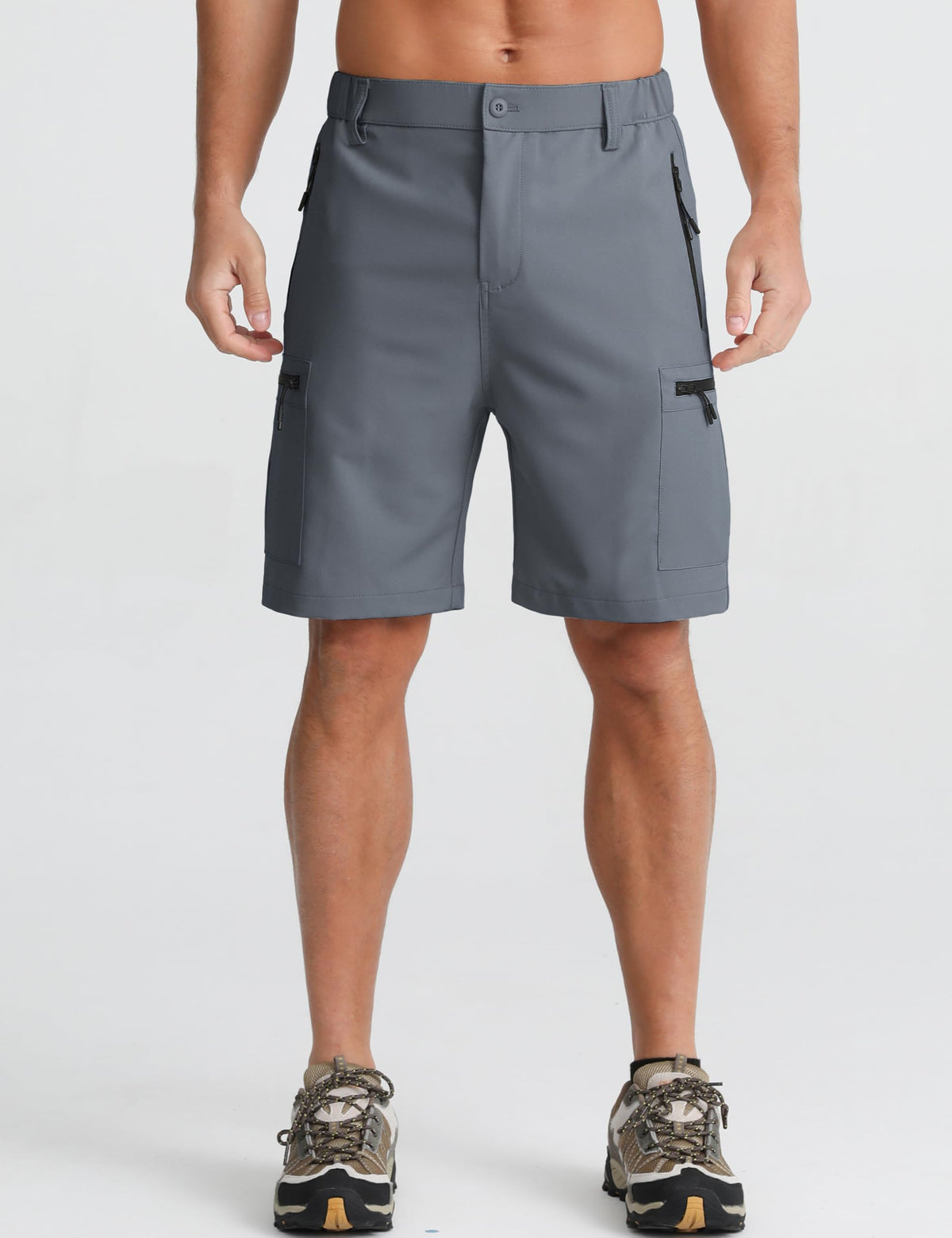 APTRO Mens Cargo Hiking Shorts Outdoor Lightweight Golf Casual Shorts for Men with 5 Zipper Pockets