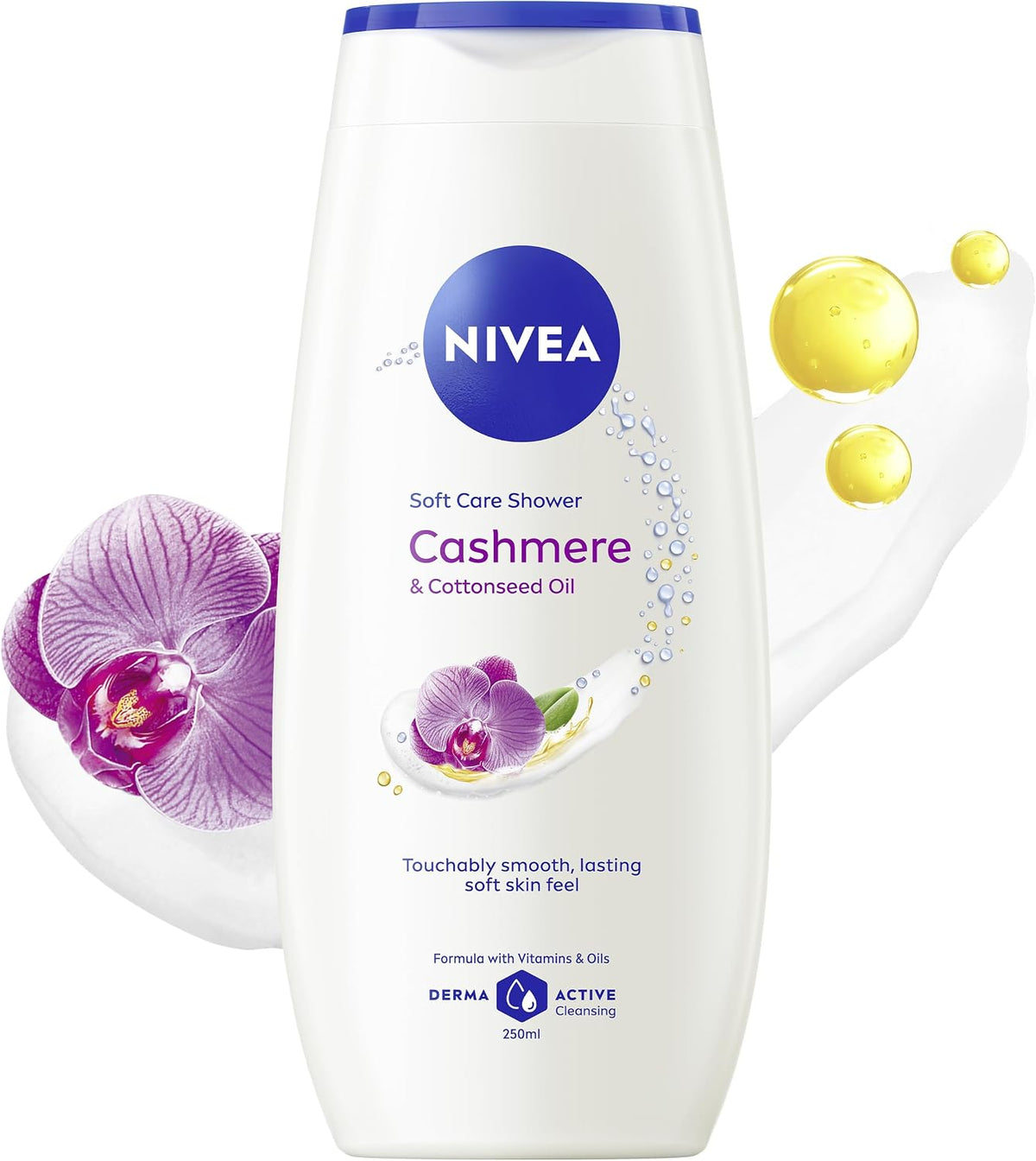 NIVEA Cashmere and Cottonseed Oil Soft Care Shower Gel, 250 ml