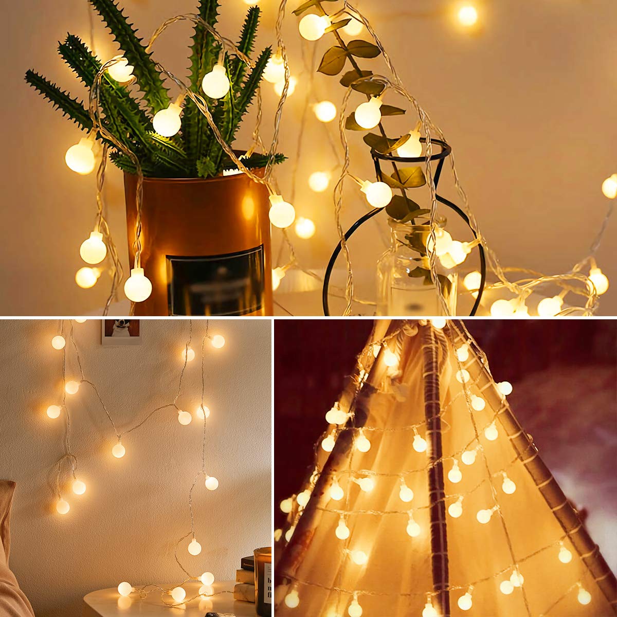 Fulighture Fairy Lights Battery Operated: 5m 16ft 40LED Snowflake