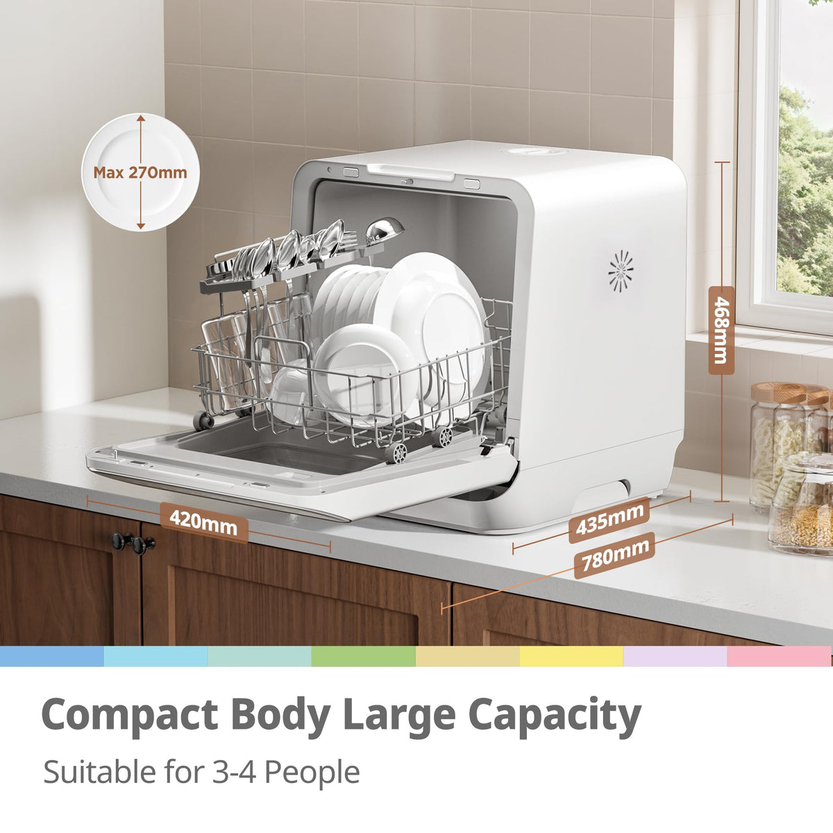 COMFEE' Table Top Dishwasher, No Plumbing Needed, for Singles & Couples