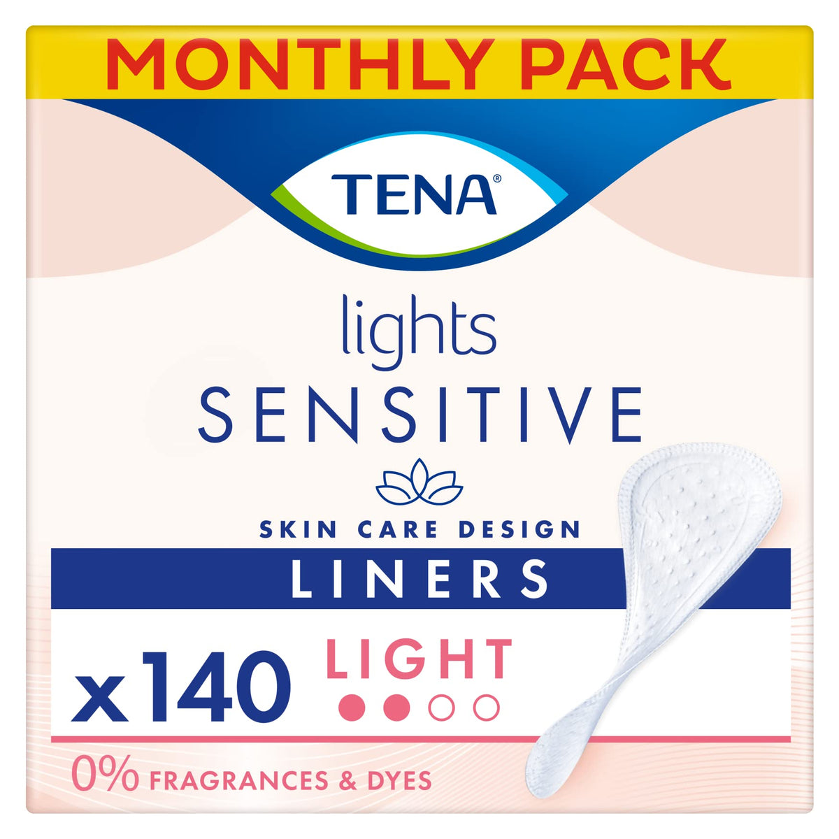 TENA Lights Long Liner, 120 Incontinence Liners (20 x 6 Packs)