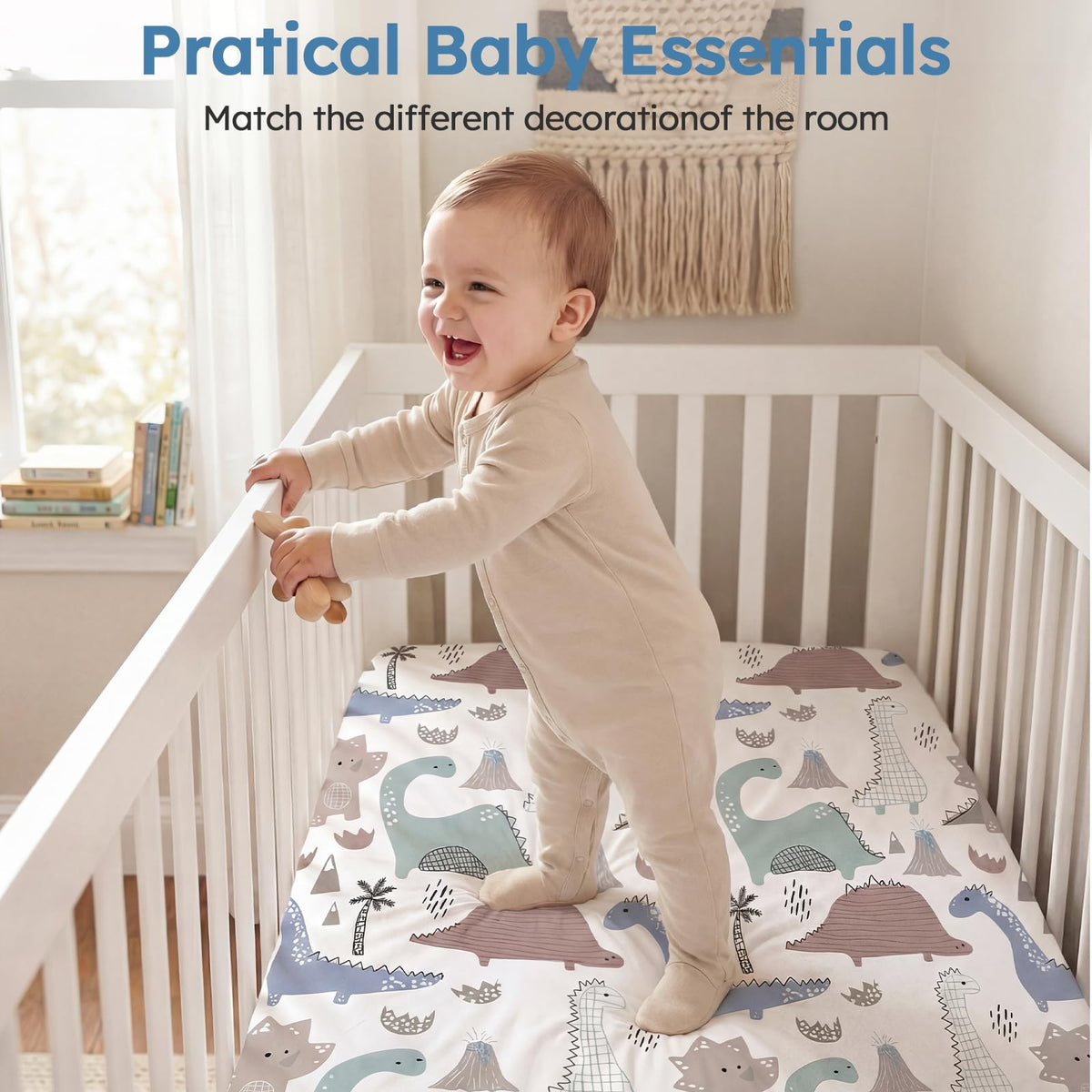 Yoofoss Moses Basket Sheets 41 x 84 cm, Fitted Soft & Breathable Microfiber Pram Sheet for Newborn Baby Boy and Girl, Crib Bassinet Mattress Protector Snuzpod Bedside 2 Pack