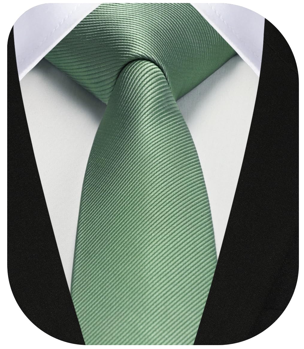 HISDERN Skinny Tie Solid Color 6cm Slim Ties for Men Wedding Classic Formal Business Necktie