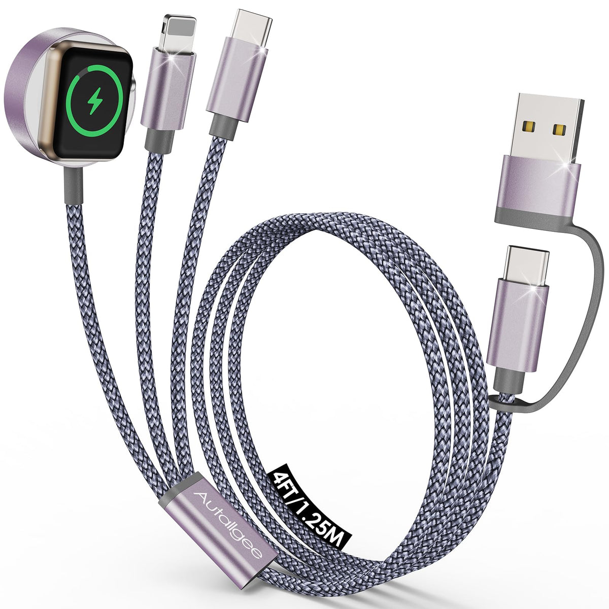 Upgraded 3 in 2 Apple Watch Charger iPhone Charger Cable Travel Essentials