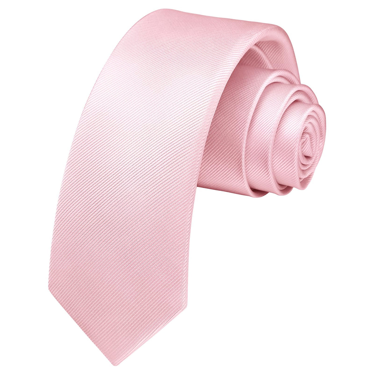 HISDERN Skinny Tie Solid Color 6cm Slim Ties for Men Wedding Classic Formal Business Necktie
