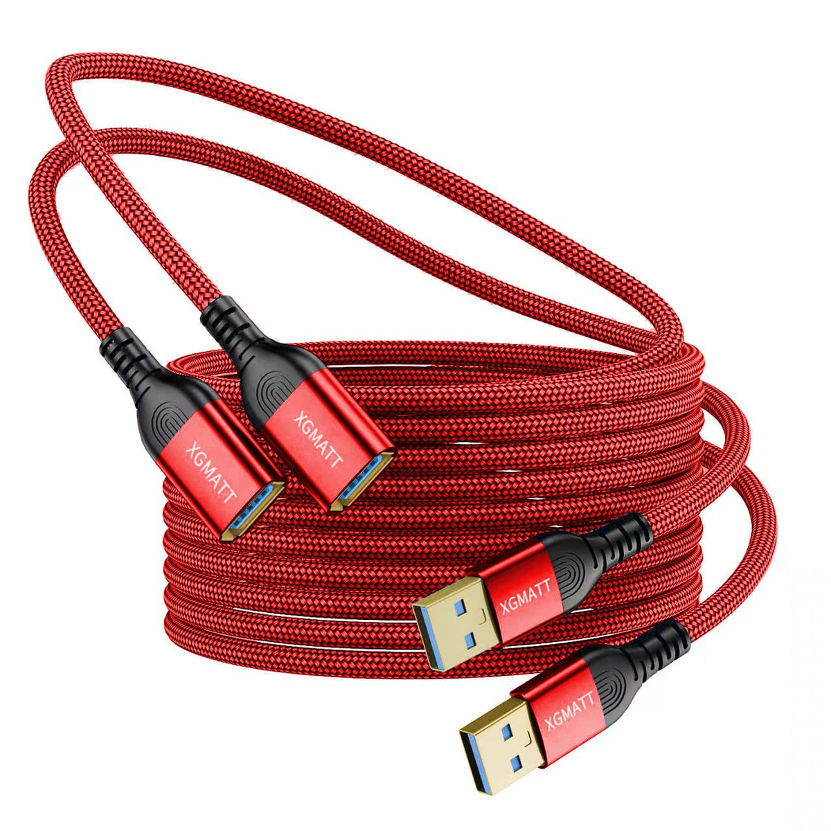 USB Extension Cable 2M 2Pack USB 3.0 Extender Male to Female Blue