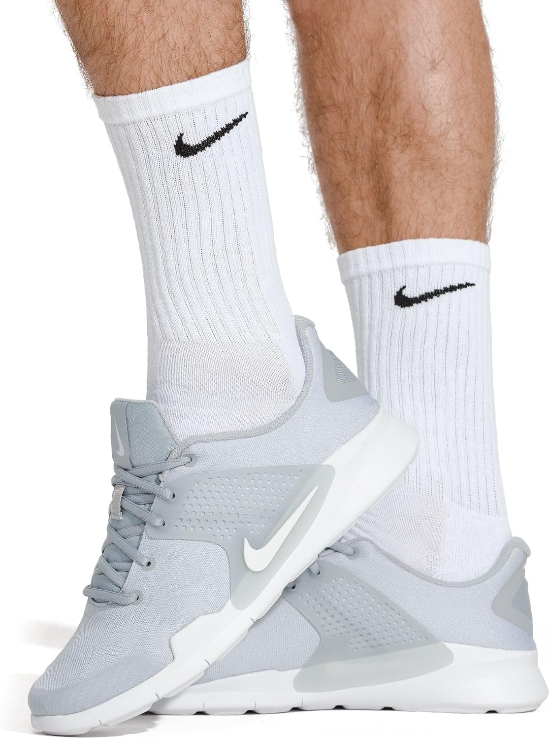 NIKE Men's U Nk Everyday Cush Crew 6pr-bd Socks