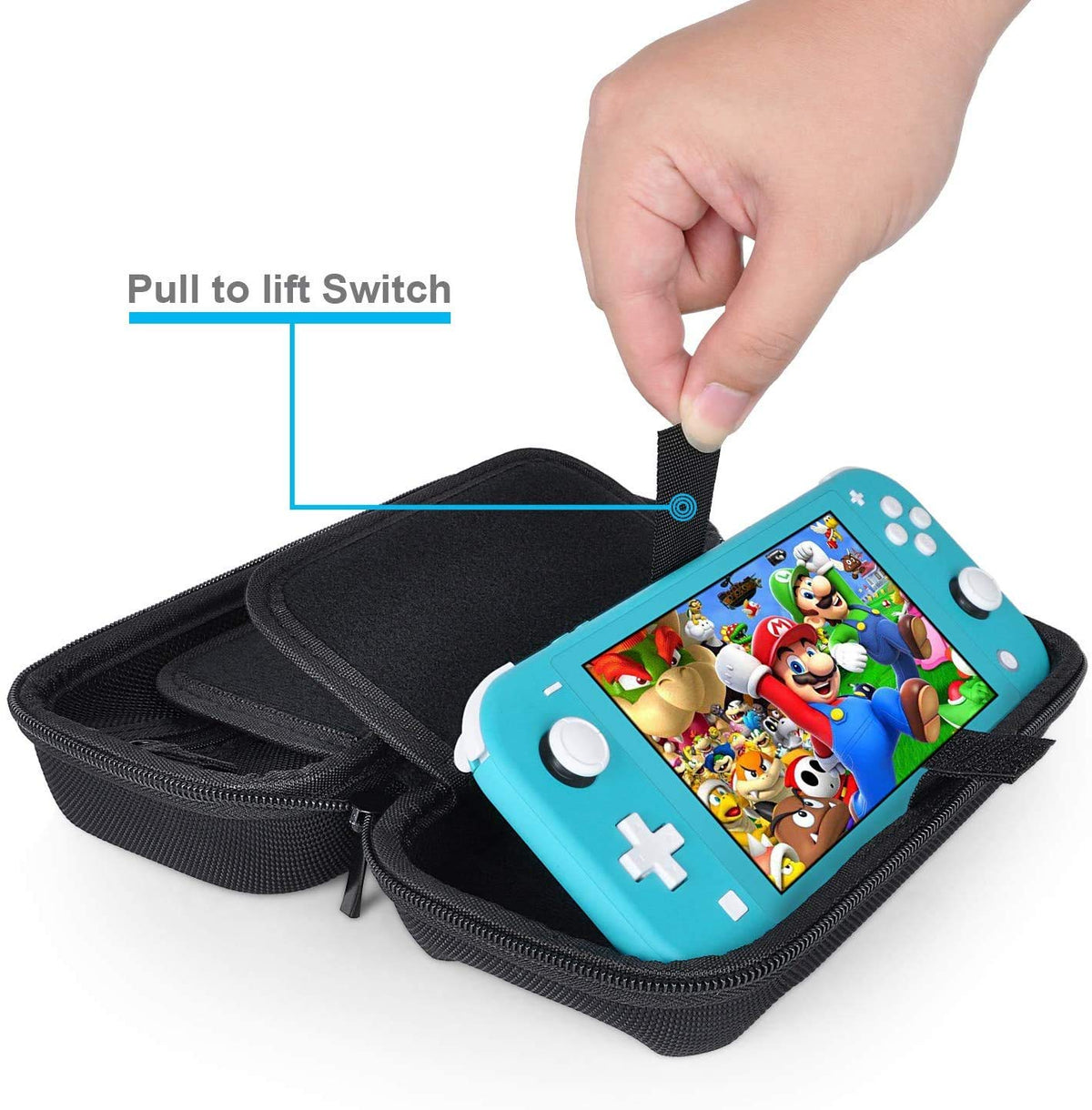 daydayup Switch 2 Carry Case Compatible with Nintendo Switch 2, with 24 Games Cartridges Protective Hard Shell Travel Carrying Case Pouch for Switch 2 Console & Accessories,Black