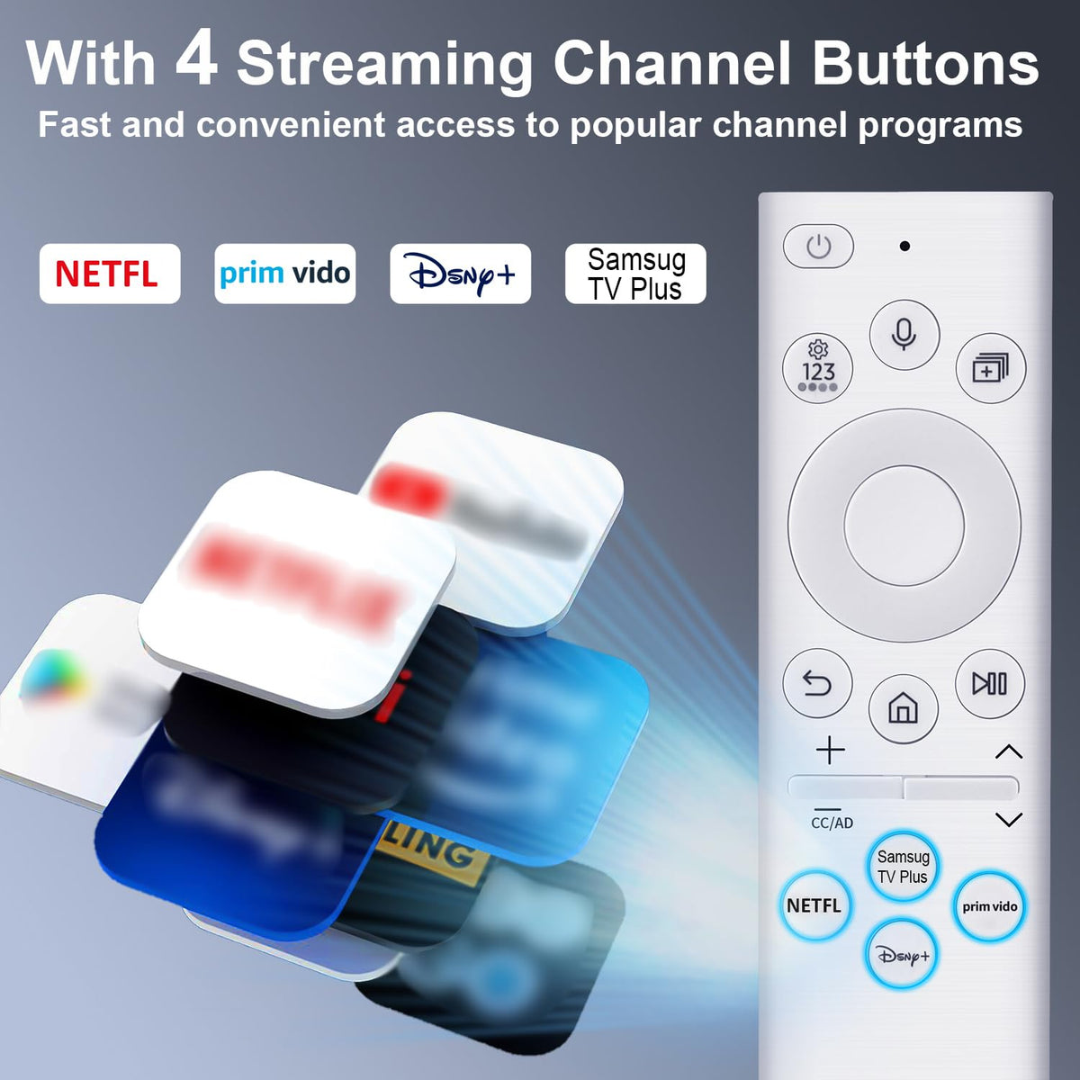 Gvirtue 【Pack of 2】Replacement Remote Control Compatible with Roku Box Model: Roku 1, Roku 2(HD, XD, XS), Roku 3, Roku LT, HD, XD, XDS, Roku N1, Roku Express, Roku Express+
