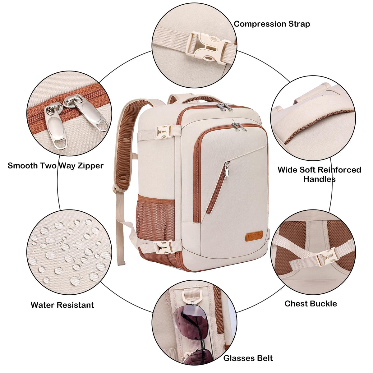 Ryanair Cabin Bags 40x30x20 Underseat 24L Small Travel Backpack Cabin Size