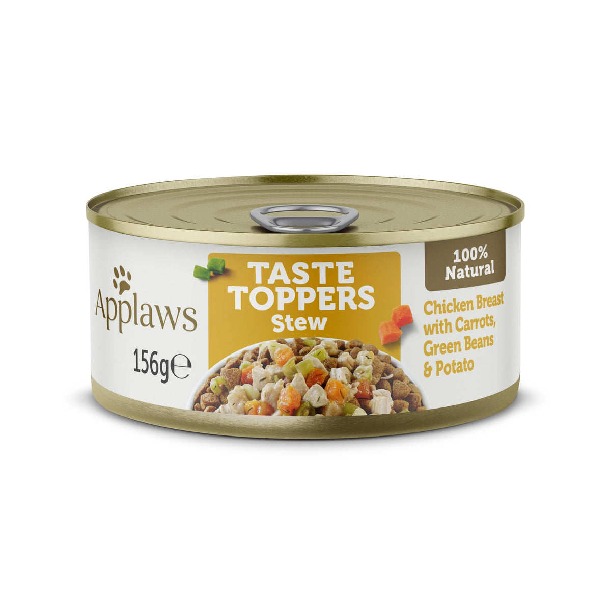 Applaws Natural Wet Dog Food Topper, Chicken Selection in Broth, 8x156g Tin