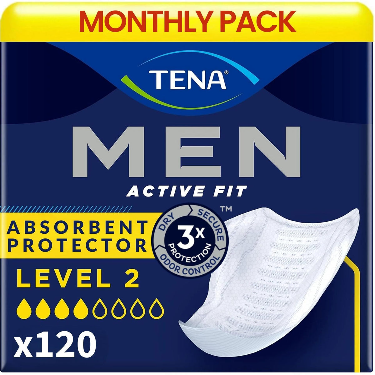 TENA Men Protective Underwear, Large, Level 4 for Heavy Bladder Weakness x 40
