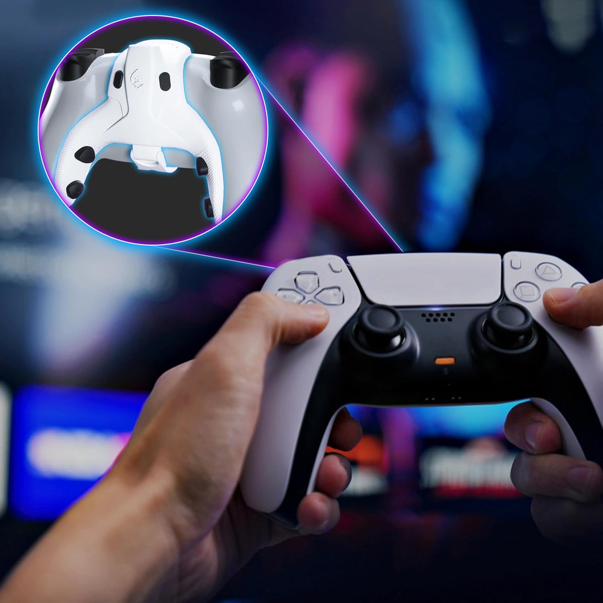Collective Minds Strike Pack Horizon Vista for PS5 DualSense & PC | 4 Back Buttons | App-Controlled MOD Pack, Gamepacks & Macros | Wired USB Adapter for Lag-Free Gaming (No Controller)