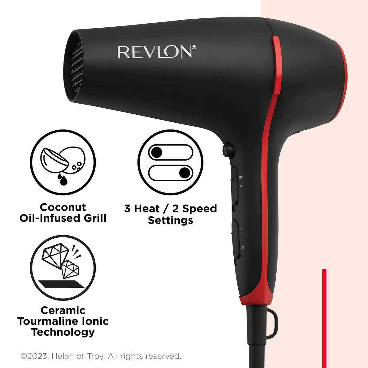 Revlon RVDR5823 Fast and Light Hair Dryer, 2000W