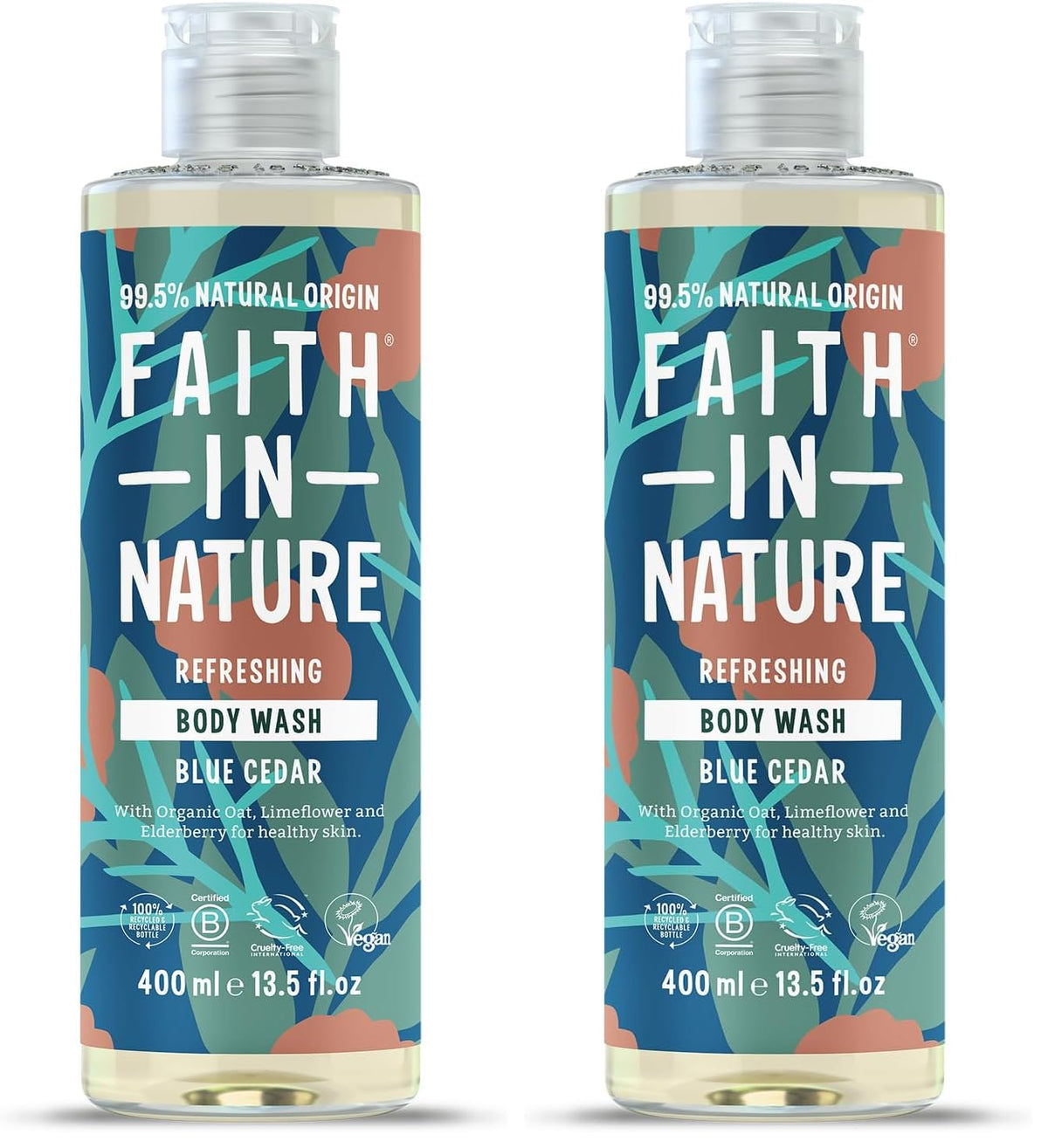 Faith In Nature Natural Fragrance Free Body Wash, Sensitive, Vegan and Cruelty Free, No SLS or Parabens, 400 ml