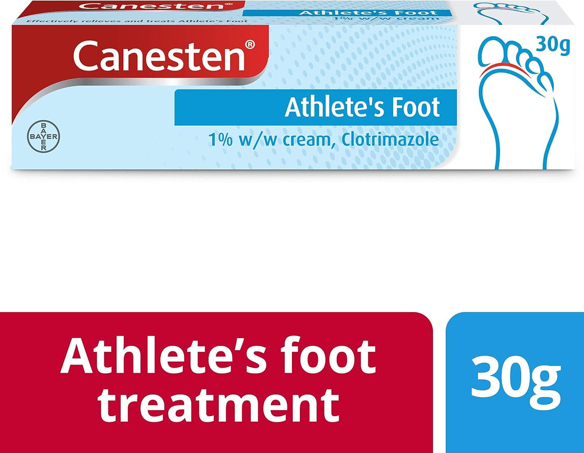 Canesten Athlete’s Foot Antifungal Cream 1%, 30g