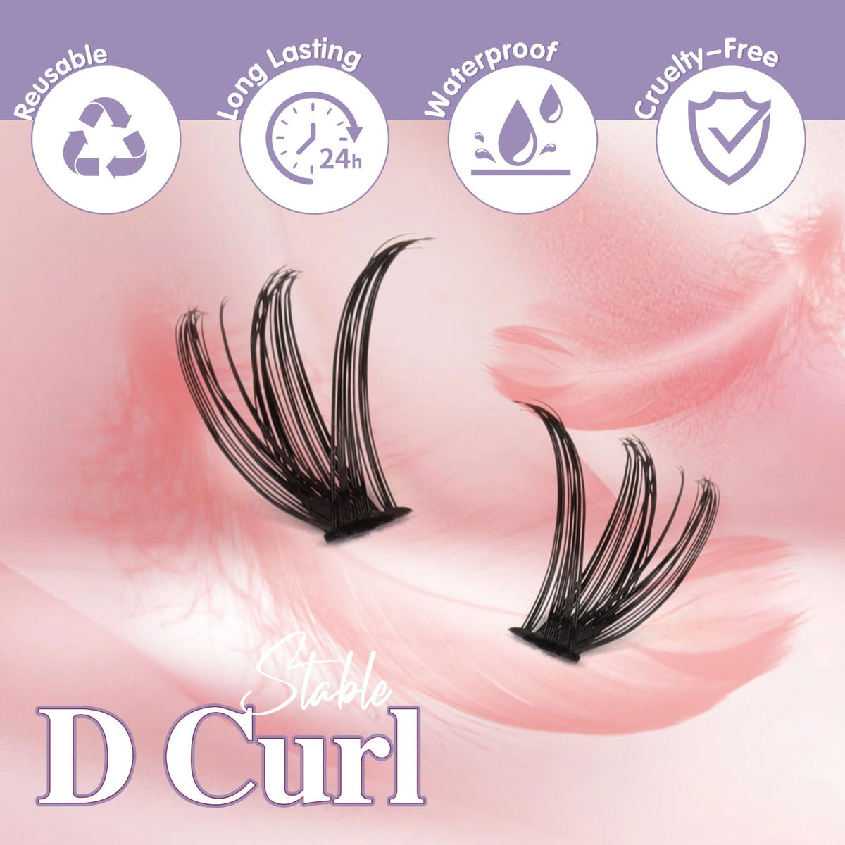 Sixstarhair Individual Eyelashes Kit Lash Clusters with Glue and Remover