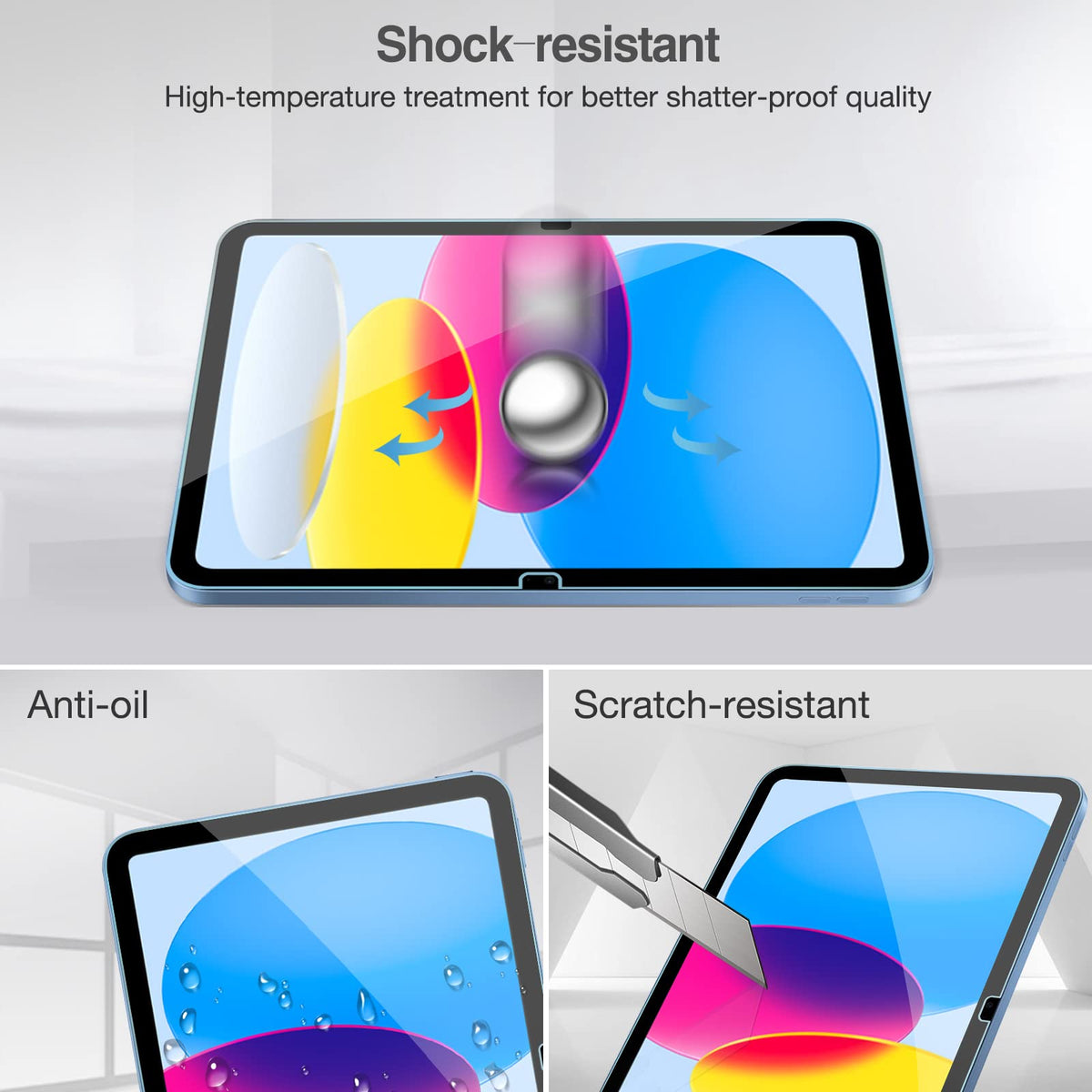 ProCase 2 Pack Screen Protector for iPad A16 2025 11th 11"/10th 2022 10.9"