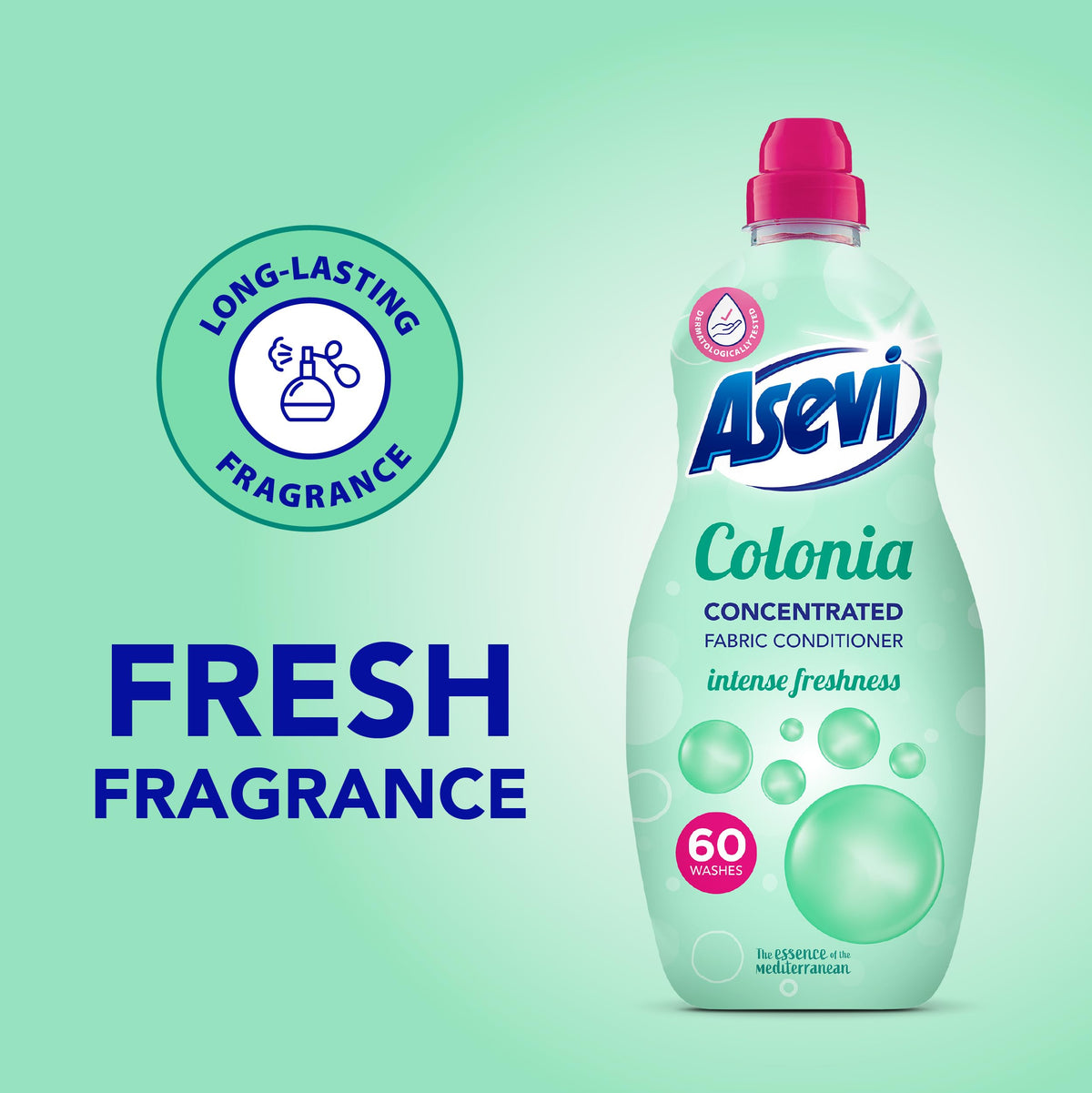 Asevi Fabric Conditioner, Laundry Conditioner, Liquid Fabric Conditioner, 60 Washes, Multipack of 10 X 1380ML (Blue)