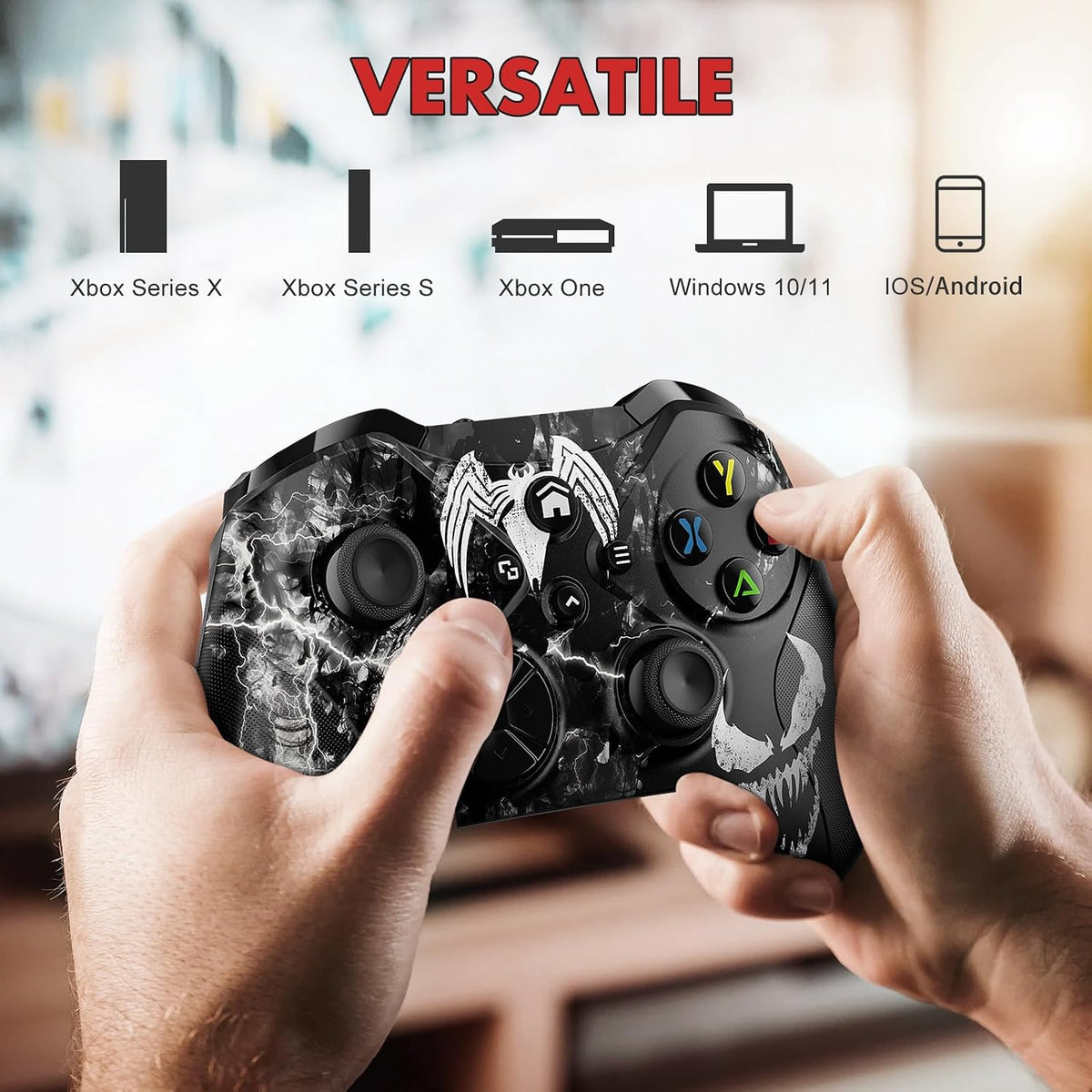 Lapezei Wireless Controller for Xbox Series S/X, Xbox One/PC, Bluetooth Gamepad with Back Paddles, Quadruple Vibration, Turbo, Macro, 3.5mm Audio Jack