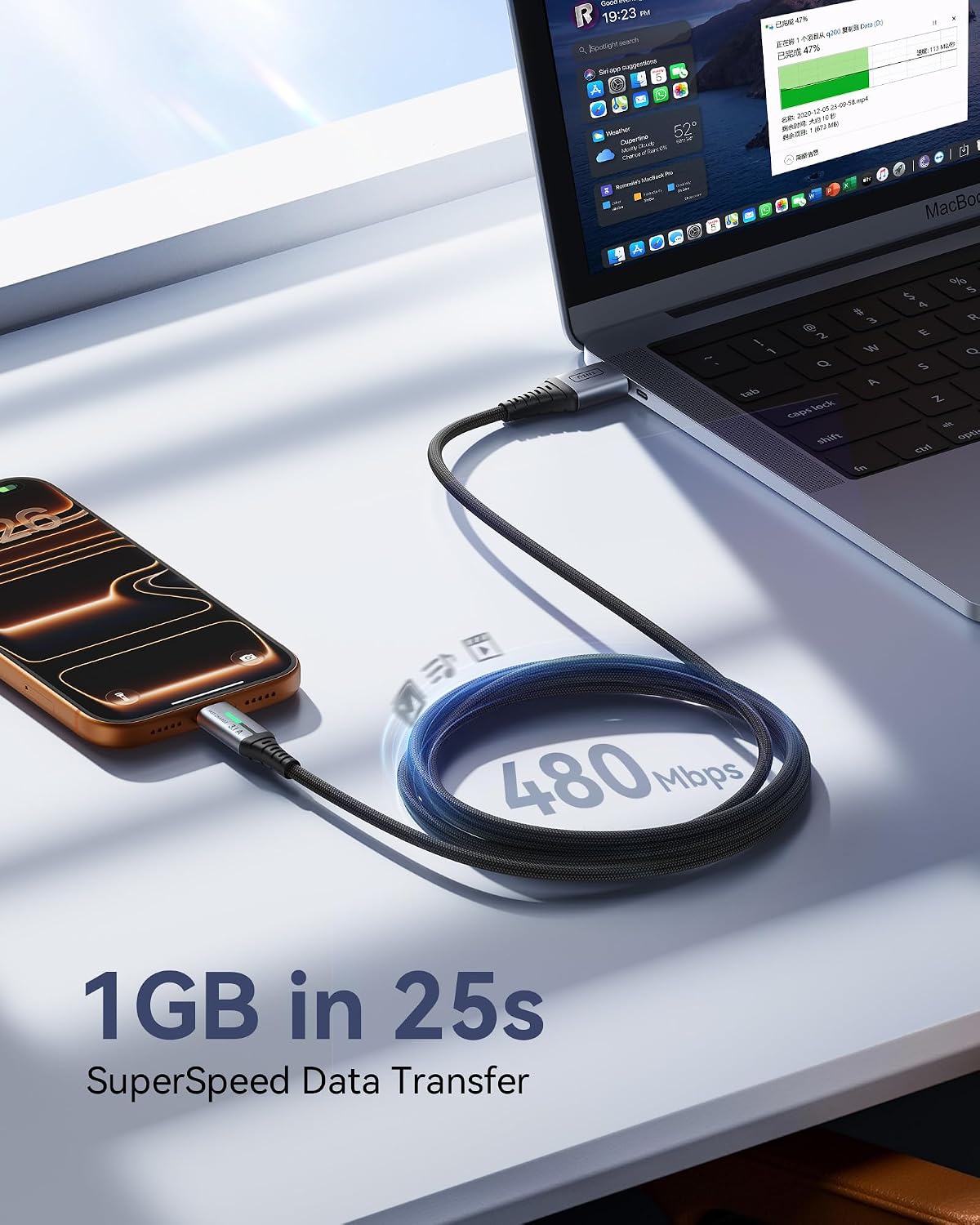 INIU USB C Charger Cable, [2m+2m+0.5m] USB A to Type C Charging Cable