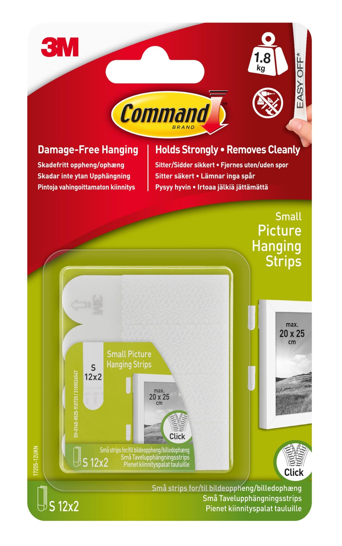 Command Picture Hanging Strips, Medium, 12 Pairs (24 Adhesive Strips)