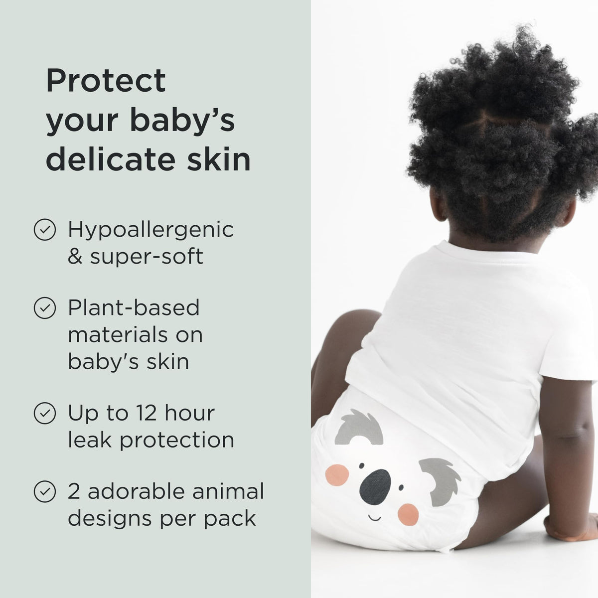 Kit & Kin Premium Baby Nappies Size 4 | 9-14 kgs / 20-31 lbs | Pack of 256 Nappies | Plant-Based Materials On Baby's Skin | Hypoallergenic | Superior up to 12 Hour Leak Protection